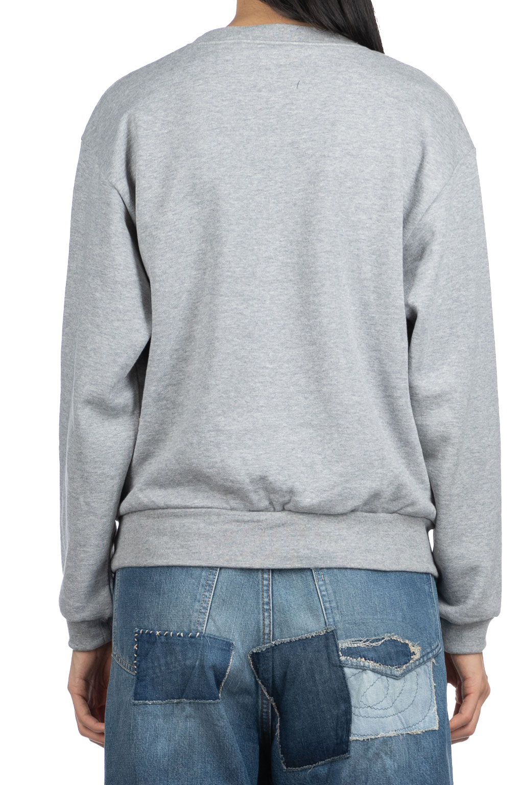 Kapital - 30-Knit Crew Sweatshirt (LUCKY BATTERY BIRD) - Grey
