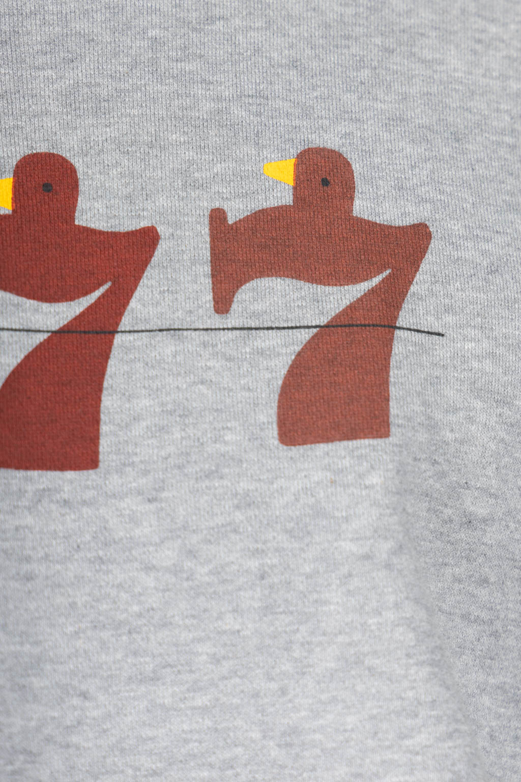 Kapital - 30-Knit Crew Sweatshirt (LUCKY BATTERY BIRD) - Grey
