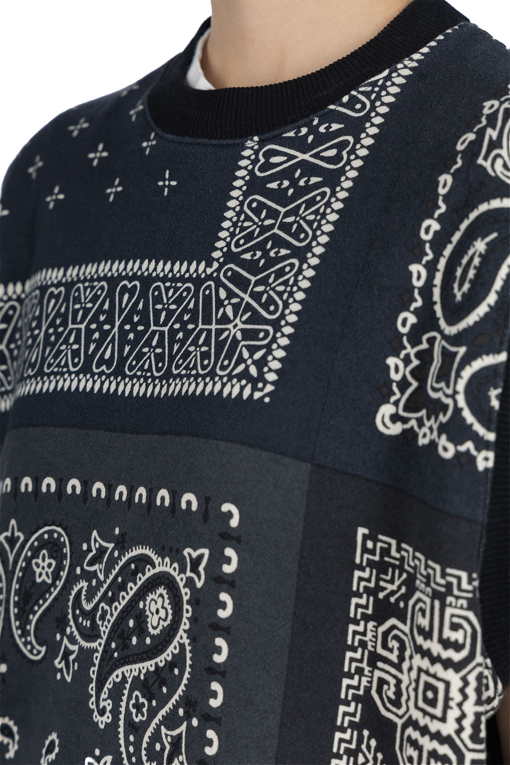 Kapital - 30/-SWT Knit Bandana BIG Vest - Black