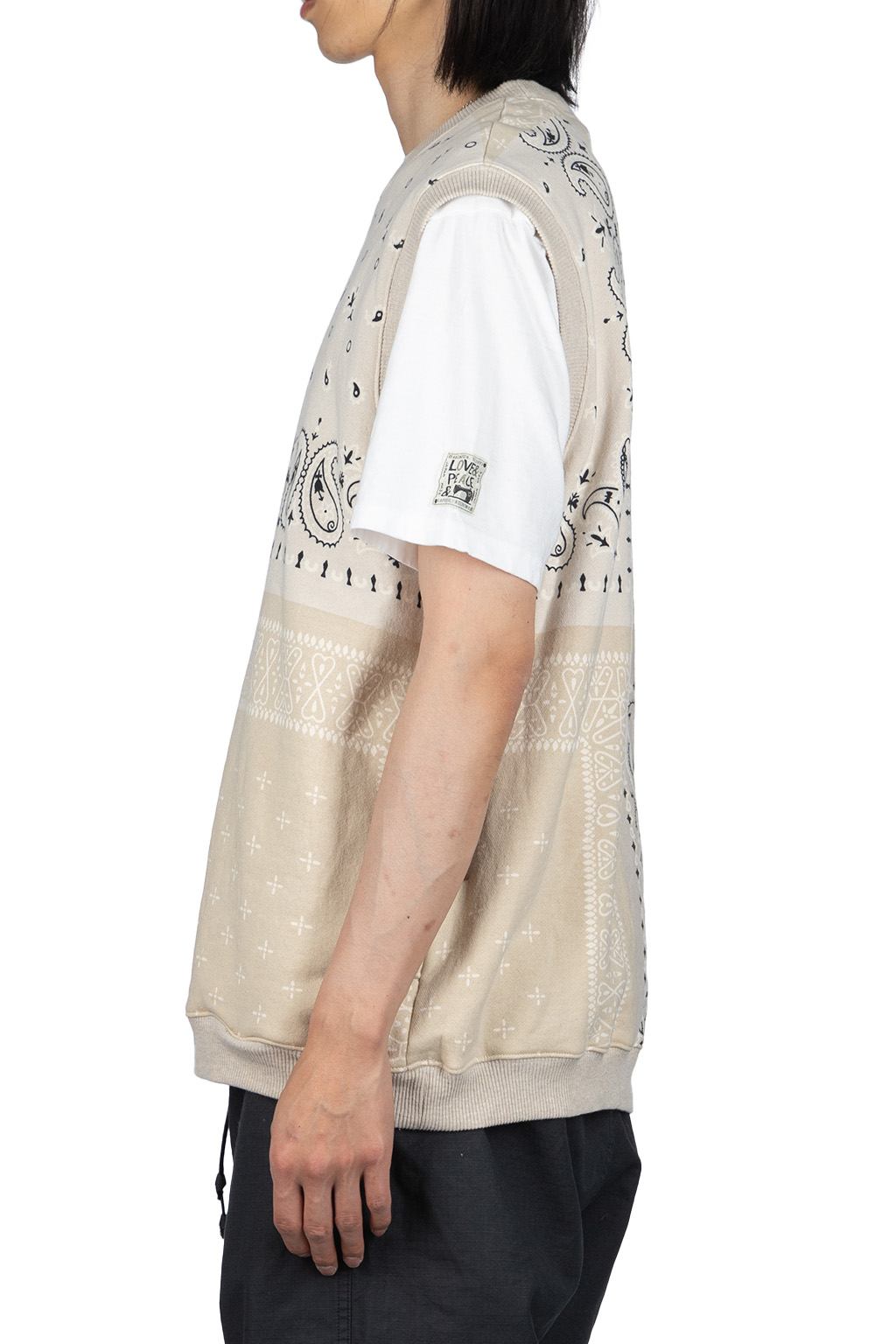 Kapital - 30/-SWT Knit Bandana BIG Vest - Natural 
