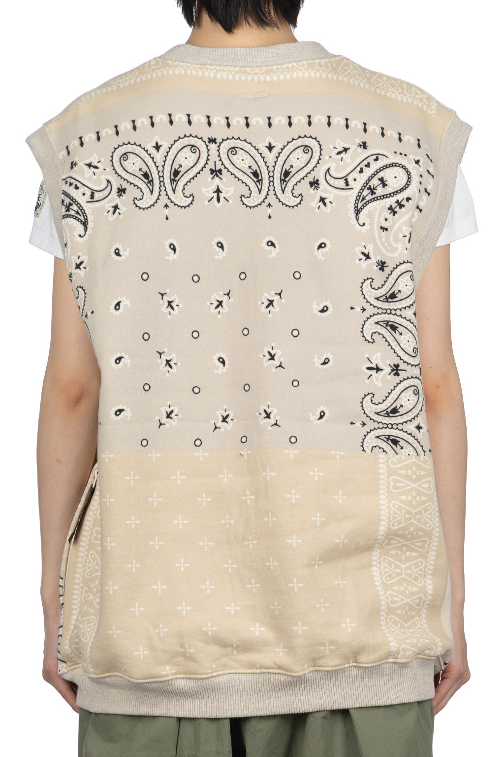 Kapital - 30/-SWT Knit Bandana BIG Vest - Natural 