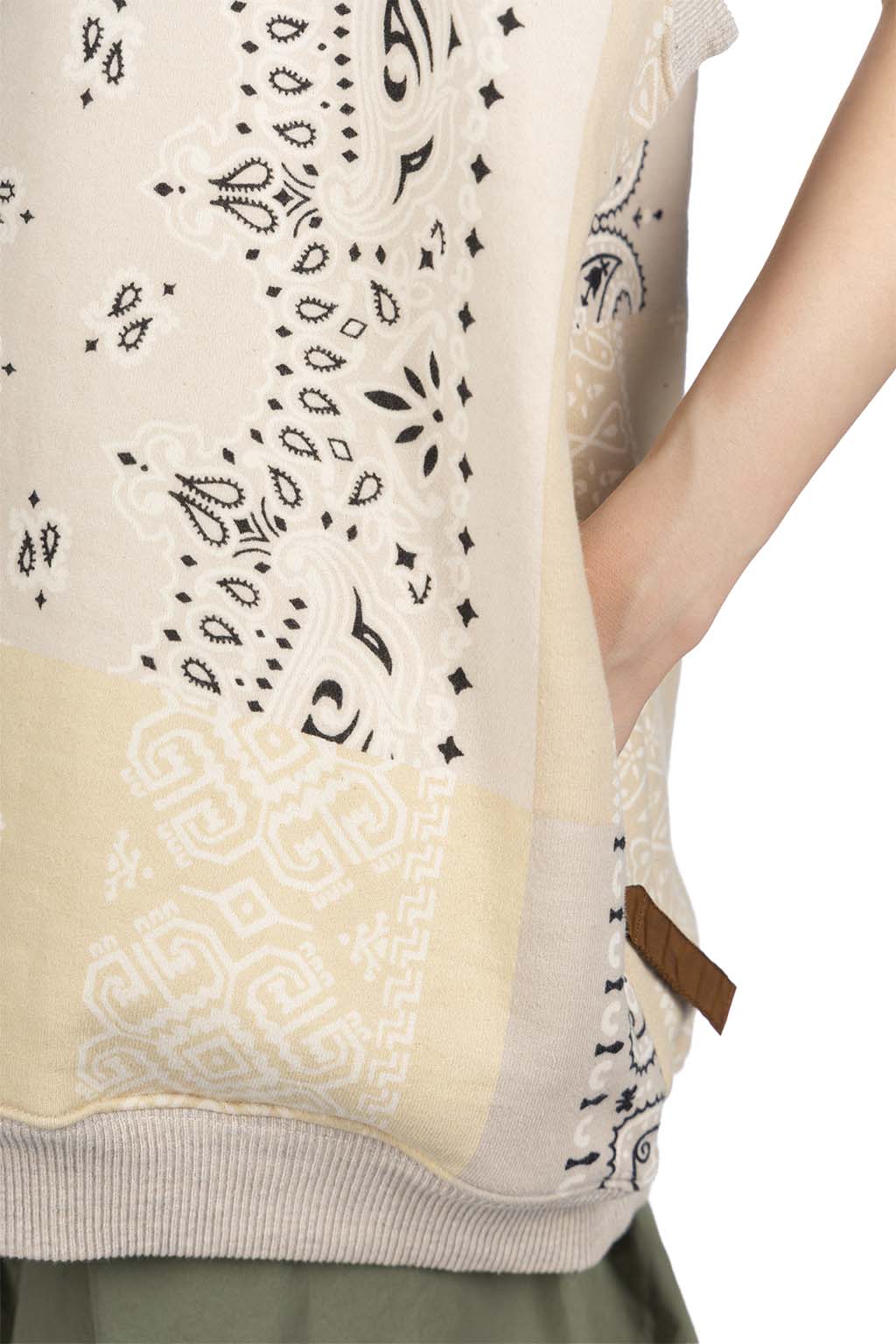 Kapital - 30/-SWT Knit Bandana BIG Vest - Natural 