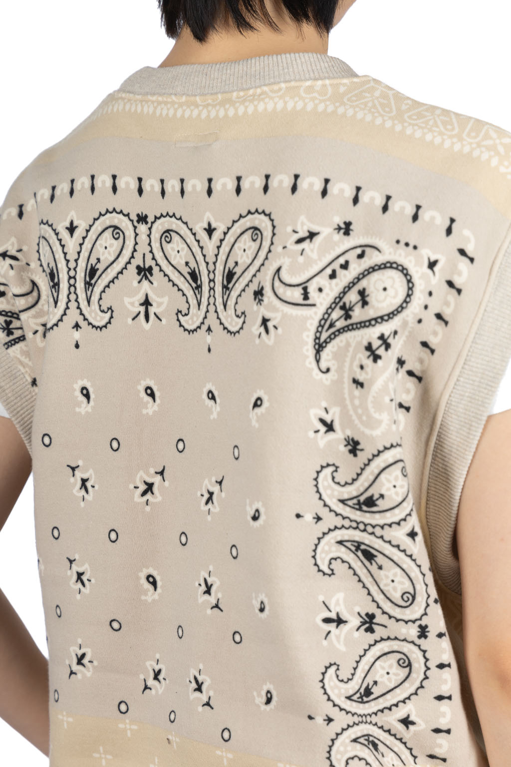 Kapital - 30/-SWT Knit Bandana BIG Vest - Natural 