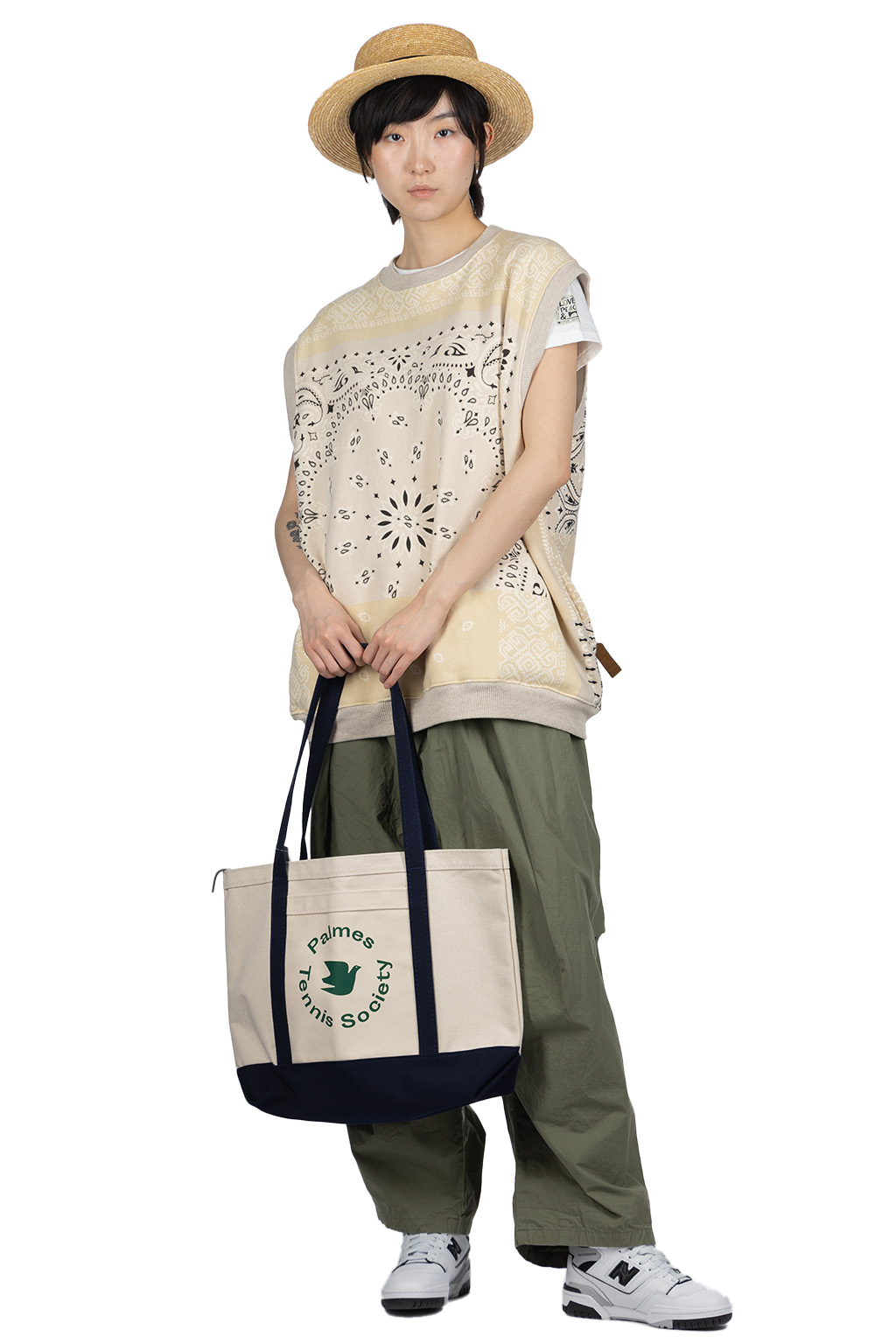 Kapital - 30/-SWT Knit Bandana BIG Vest - Natural 