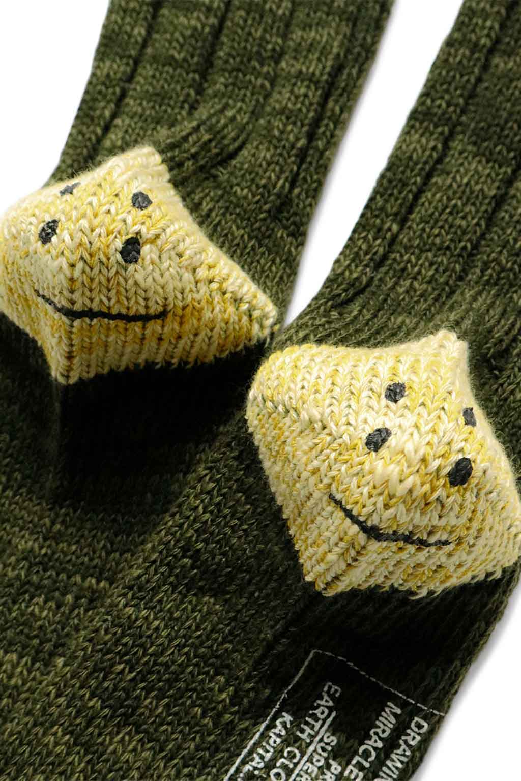 Kapital 56 Yarns MA-1 HEEL SMILIE Socks
