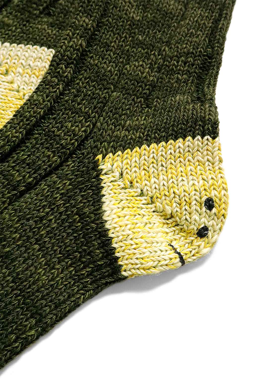 Kapital 56 Yarns MA-1 HEEL SMILIE Socks