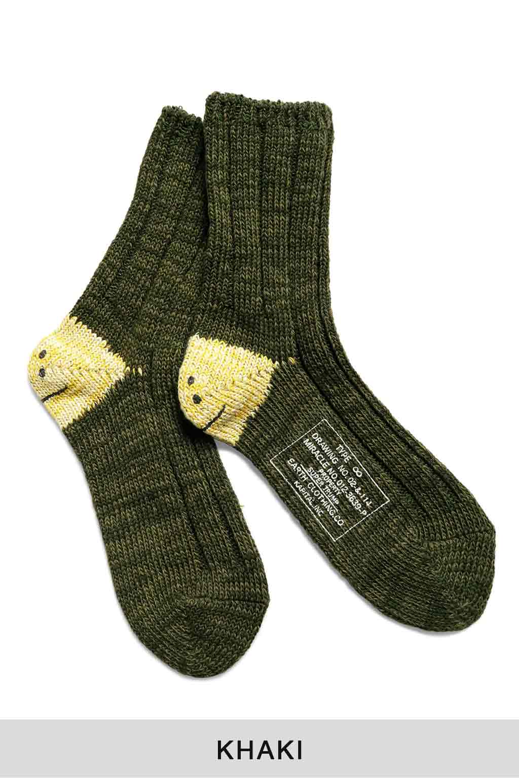 Kapital 56 Yarns MA-1 HEEL SMILIE Socks