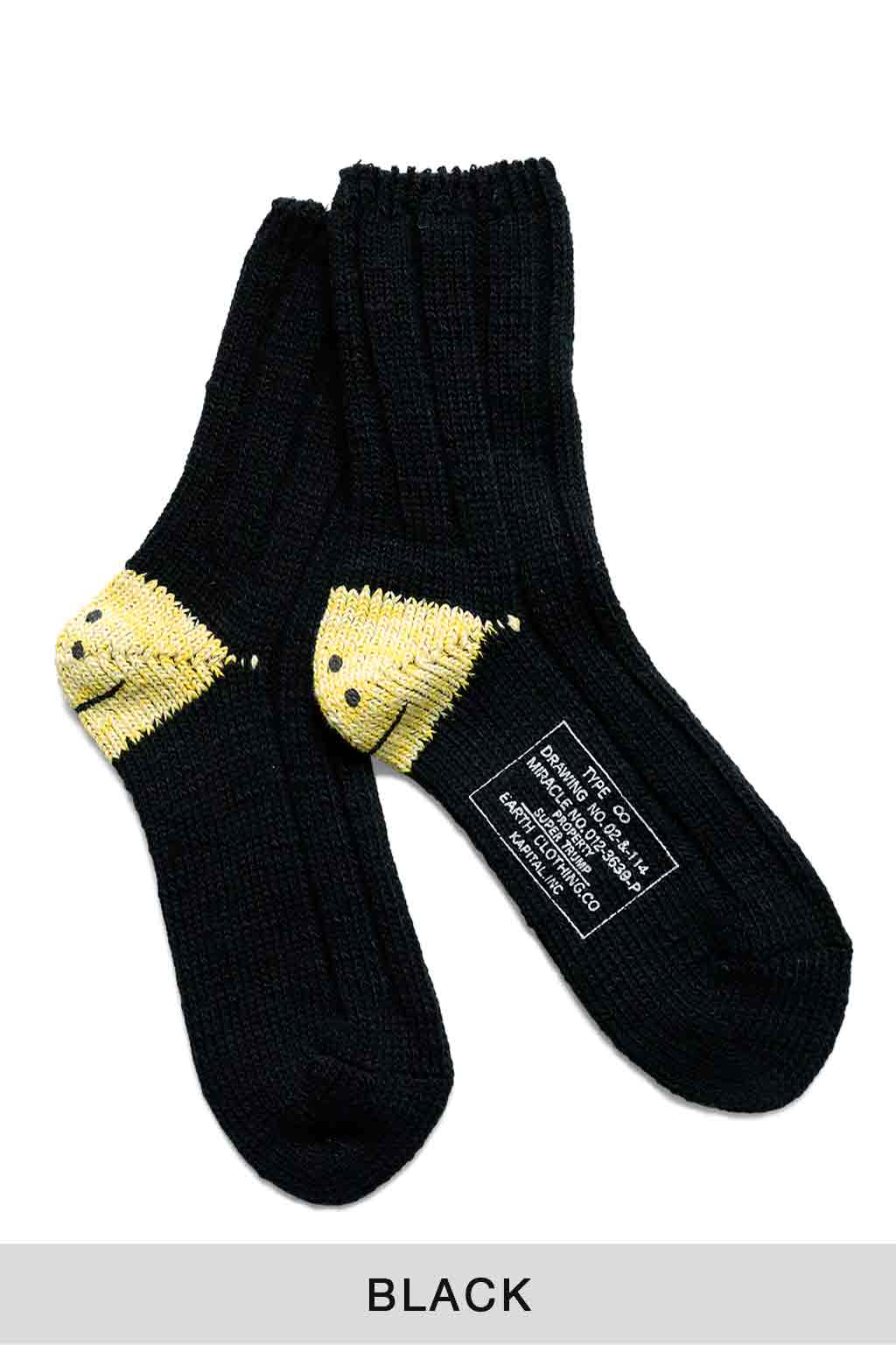 Kapital 56 Yarns MA-1 HEEL SMILIE Socks