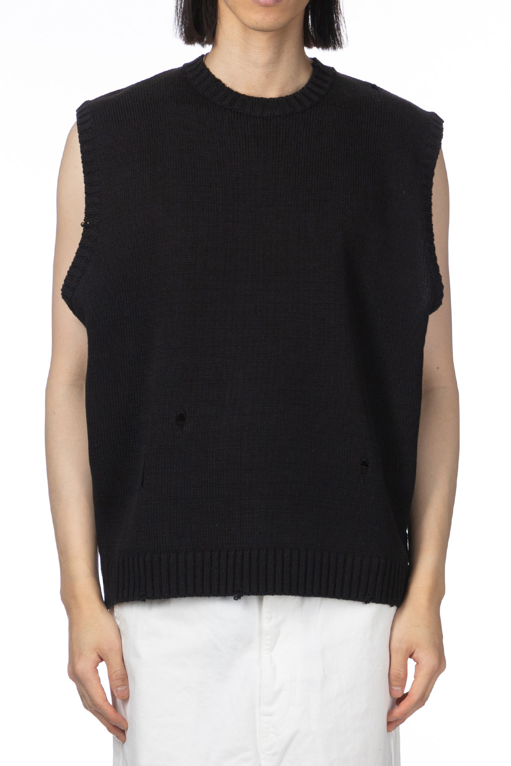 Kapital - 5G Cotton Knit BONE Vest - Black 