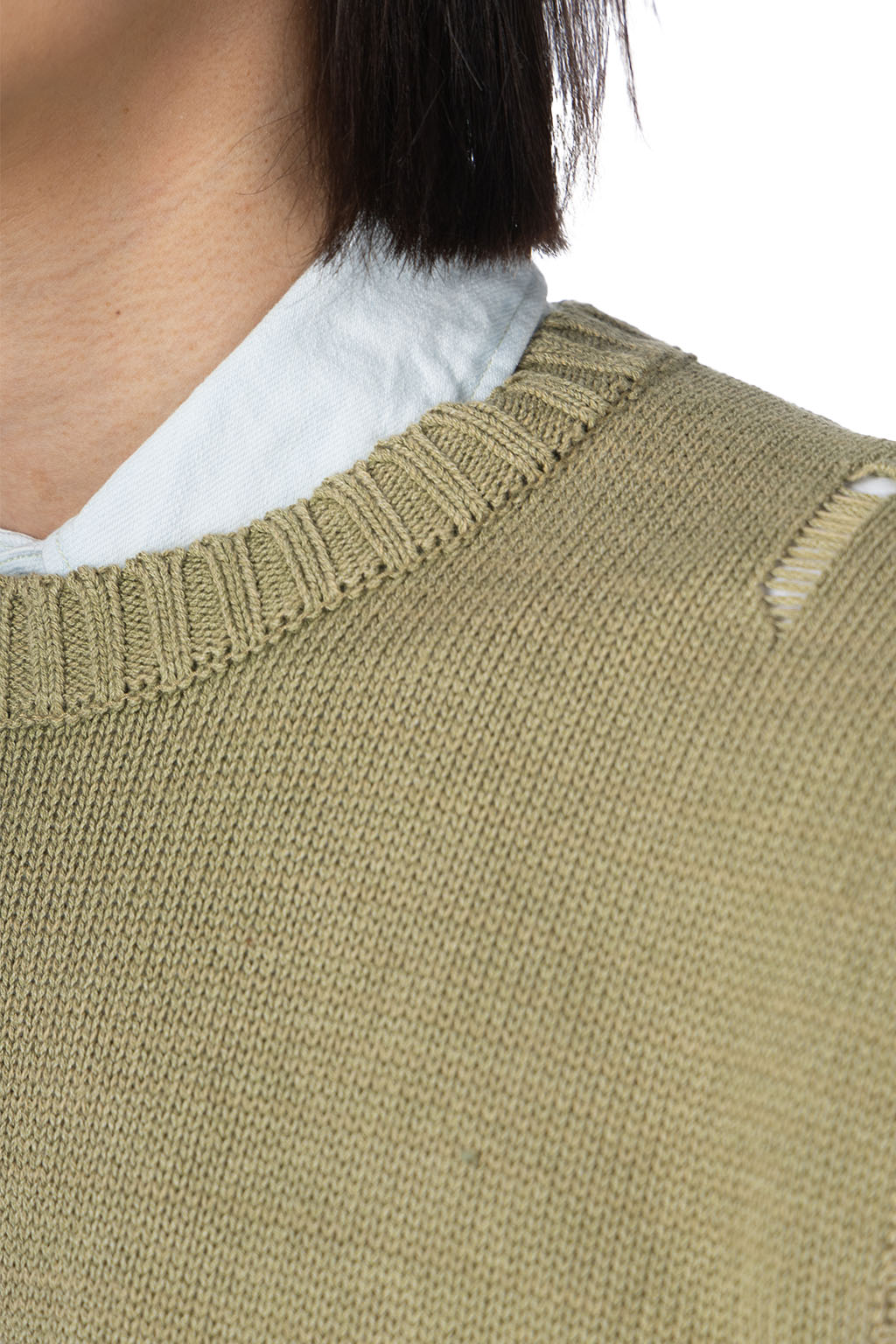 Kapital - 5G Cotton Knit BONE Vest - Khaki 