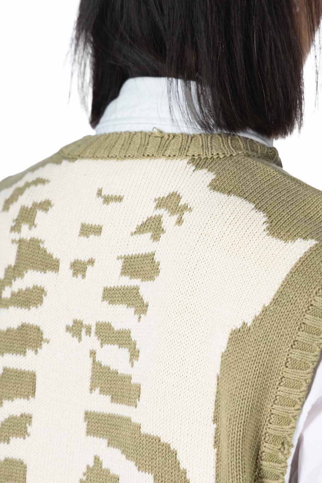 Kapital - 5G Cotton Knit BONE Vest - Khaki 