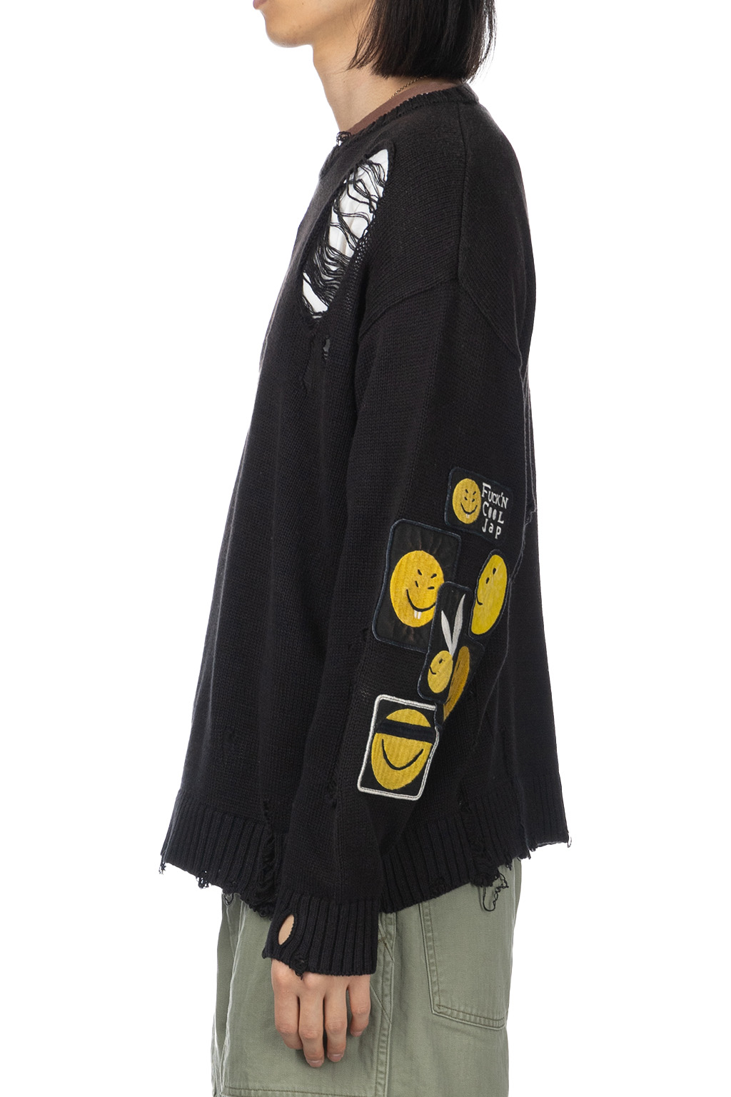 Kapital | 5G Cotton Knit Crew Sweater (ANARCHY RAINBOWY