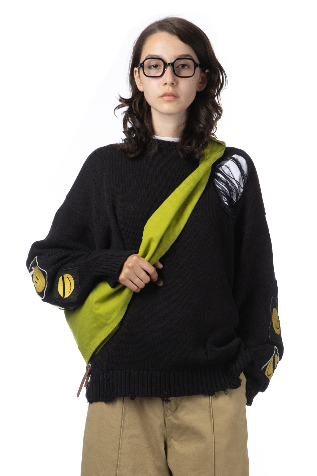Kapital | 5G Cotton Knit Crew Sweater (ANARCHY RAINBOWY