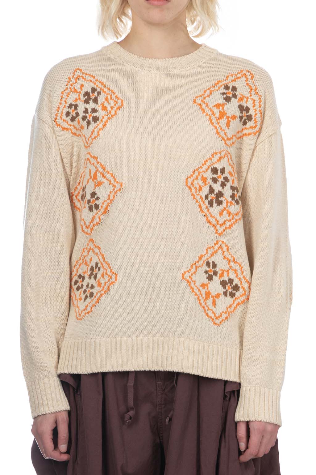 Kapital | 5G Cotton Knit KOOKIE Crew Sweater - Natural | Women