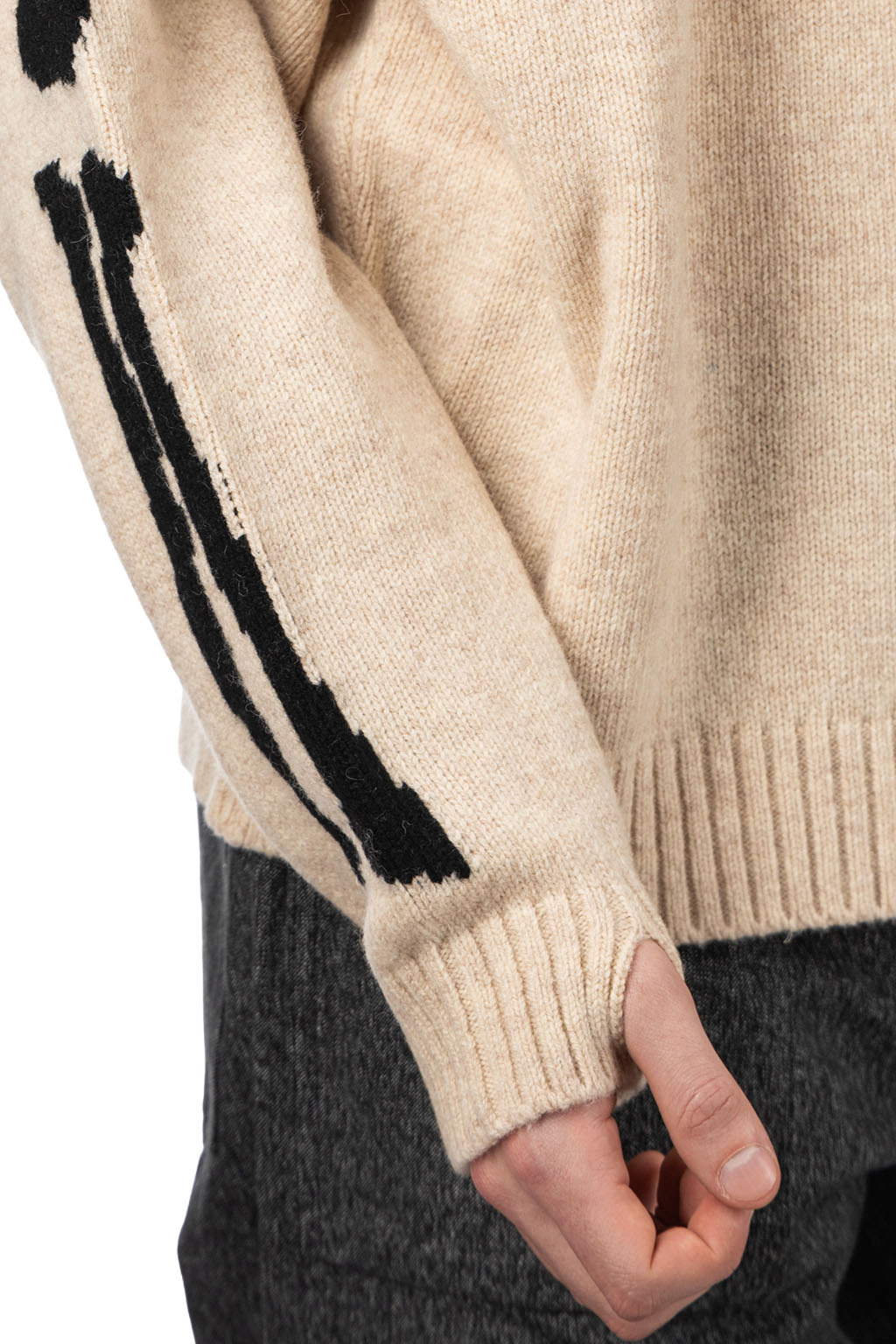 Kapital - 5G Wool BONE Crew Sweater-  Natural