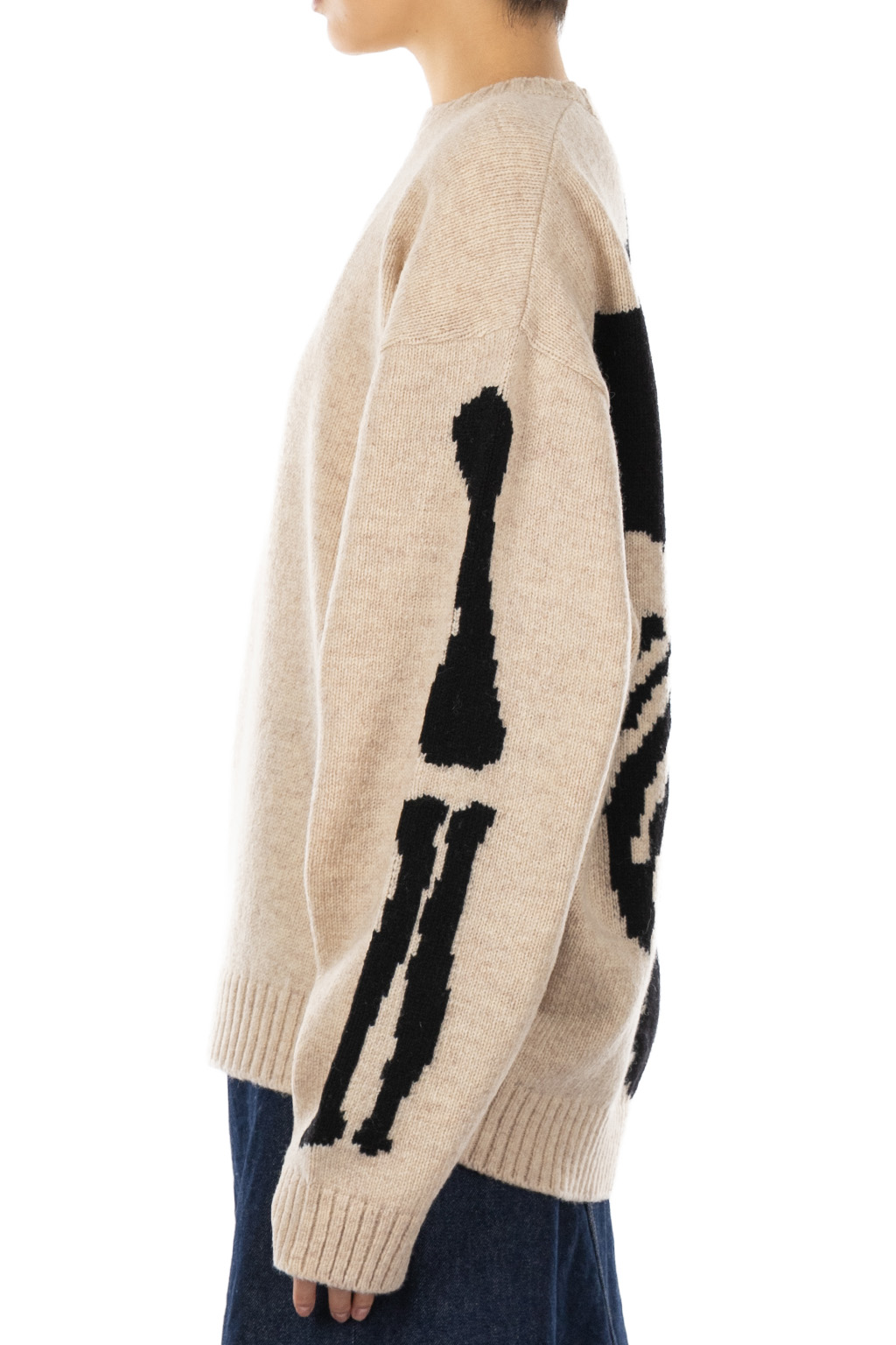 Kapital - 5G Wool BONE Crew Sweater-  Natural
