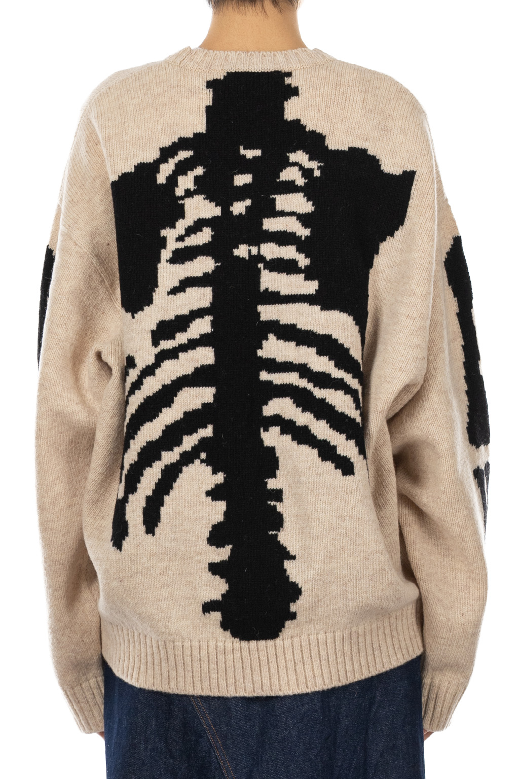 Kapital - 5G Wool BONE Crew Sweater-  Natural