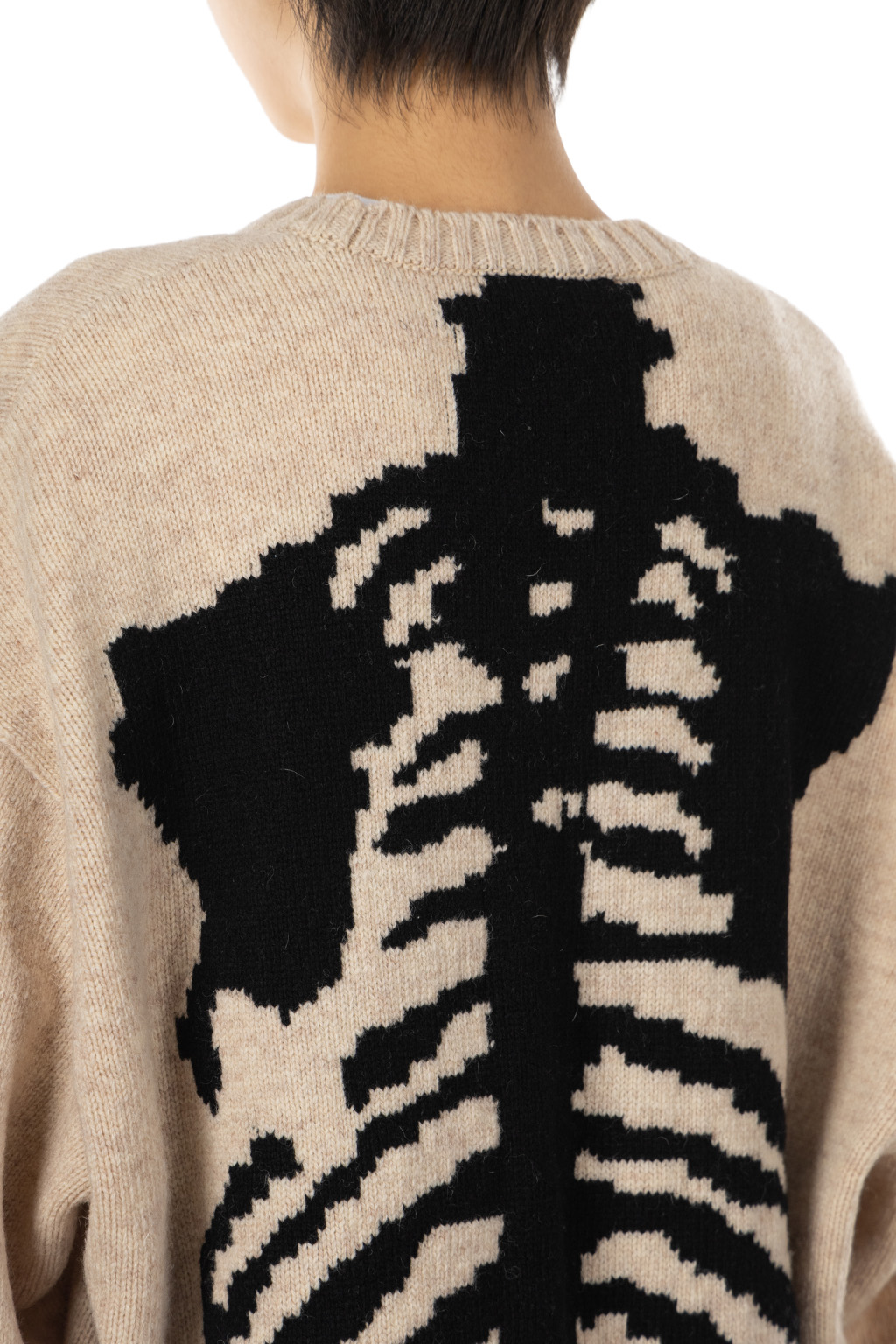 Kapital - 5G Wool BONE Crew Sweater-  Natural