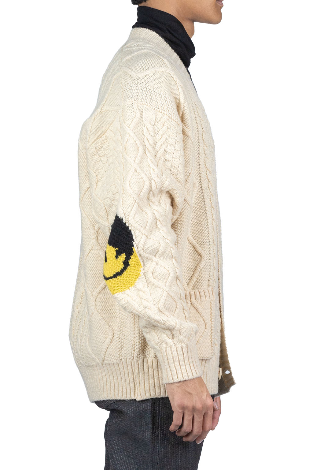 トップス KAPITAL cardigan Kapital 7G Knit BORO Gaudy Cardigan Navy - Made in Japan