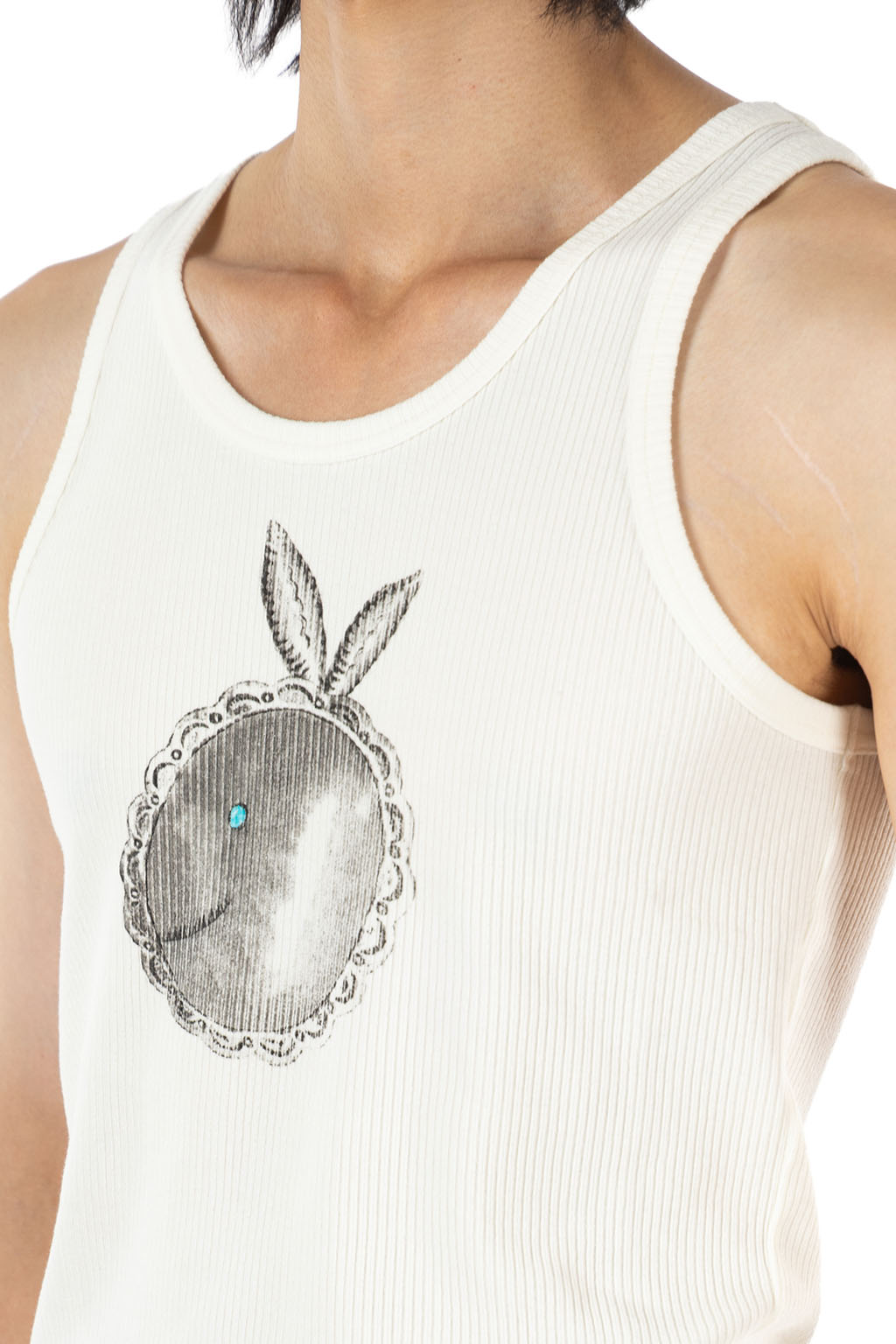 Kapital - 60-2 Stretch Jersey Tank Top (Concho CONEYBOWY) - White
