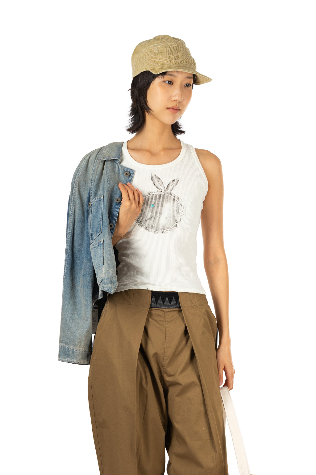 Kapital - 60-2 Stretch Jersey Tank Top (Concho CONEYBOWY) - White