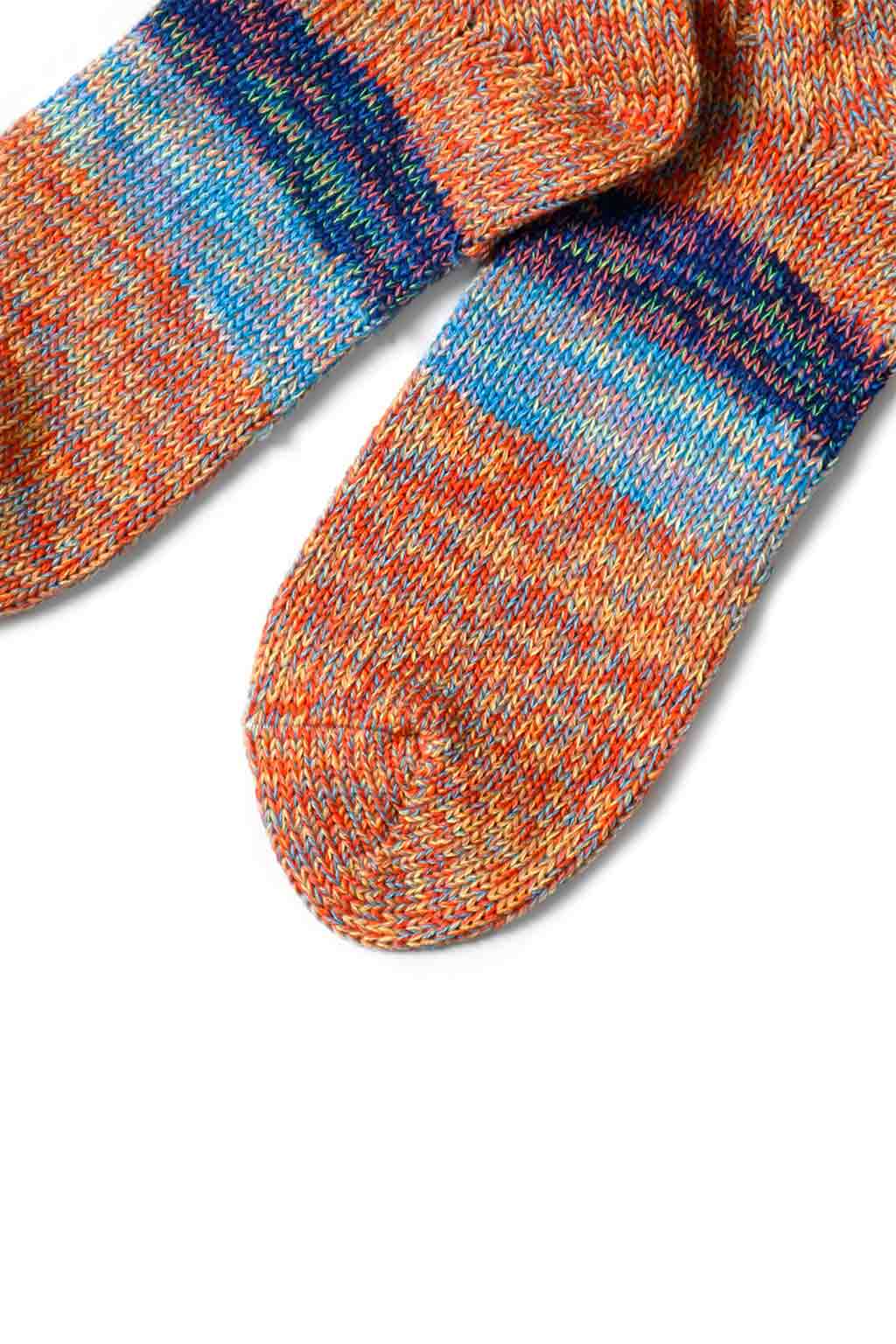 Kapital - 60 Yarns Cotton Rib Stripe Socks in 4 Color Choices