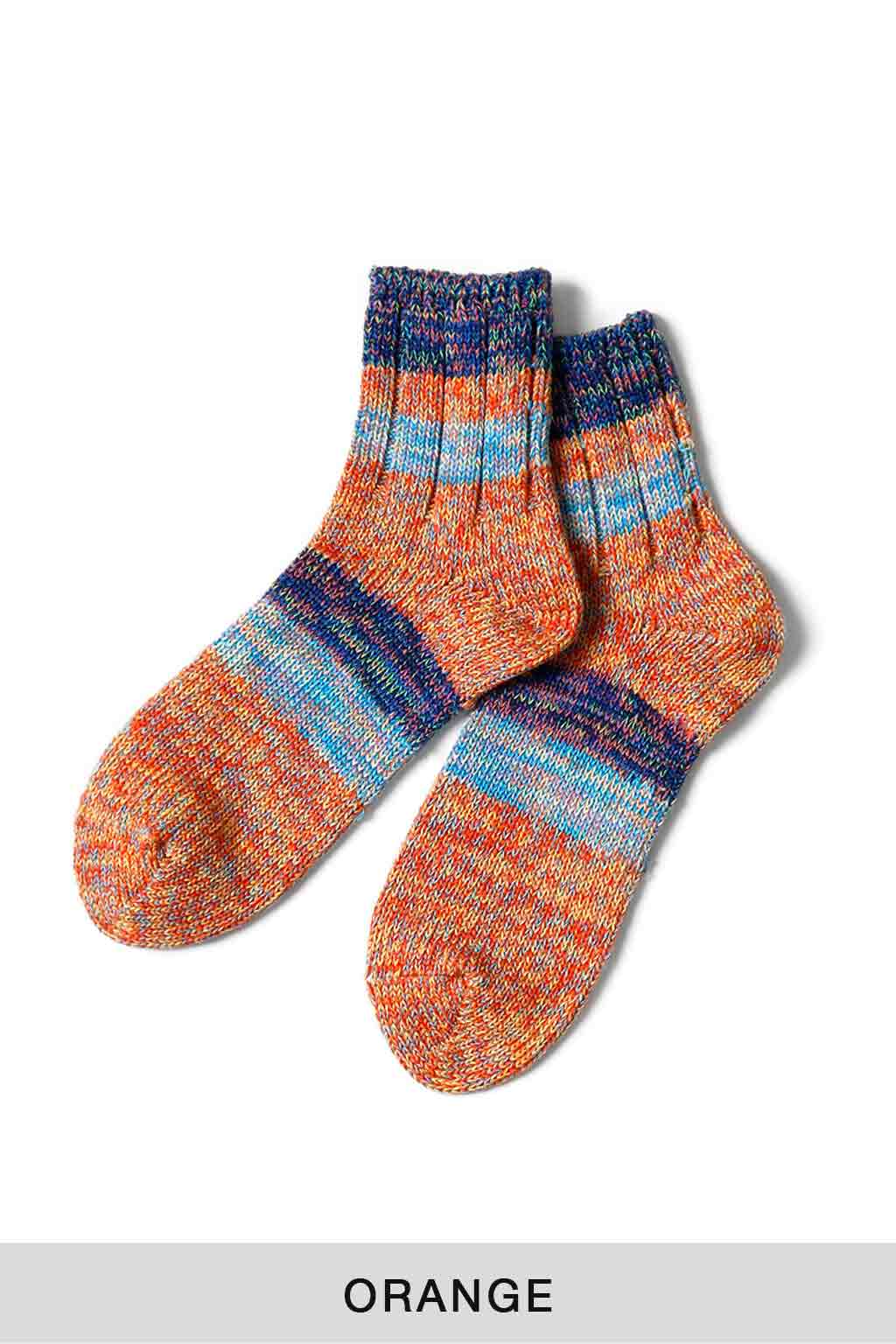 Kapital - 60 Yarns Cotton Rib Stripe Socks in 4 Color Choices