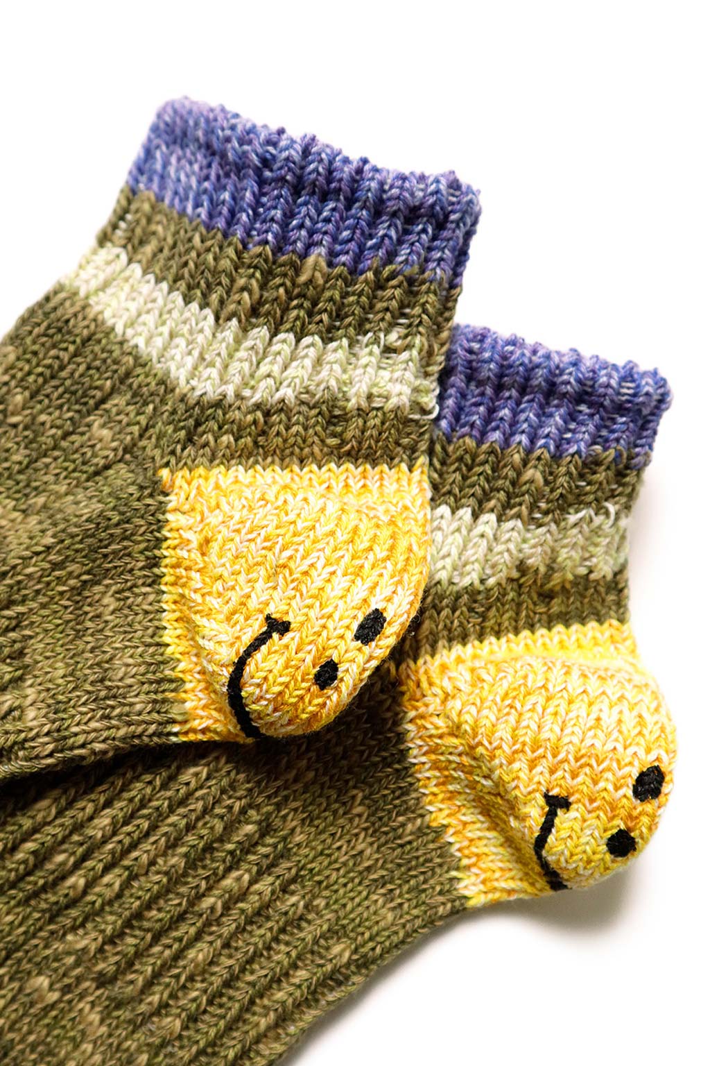 Kapital 60 Yarns IVY RAINBOWY HAPPY Heel Ankle Socks - 6 Colors
