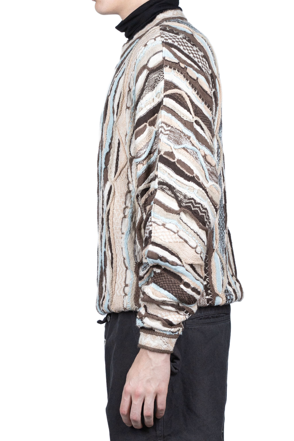 Kapital 7G Knit GAUDY Crew Sweater - Brown