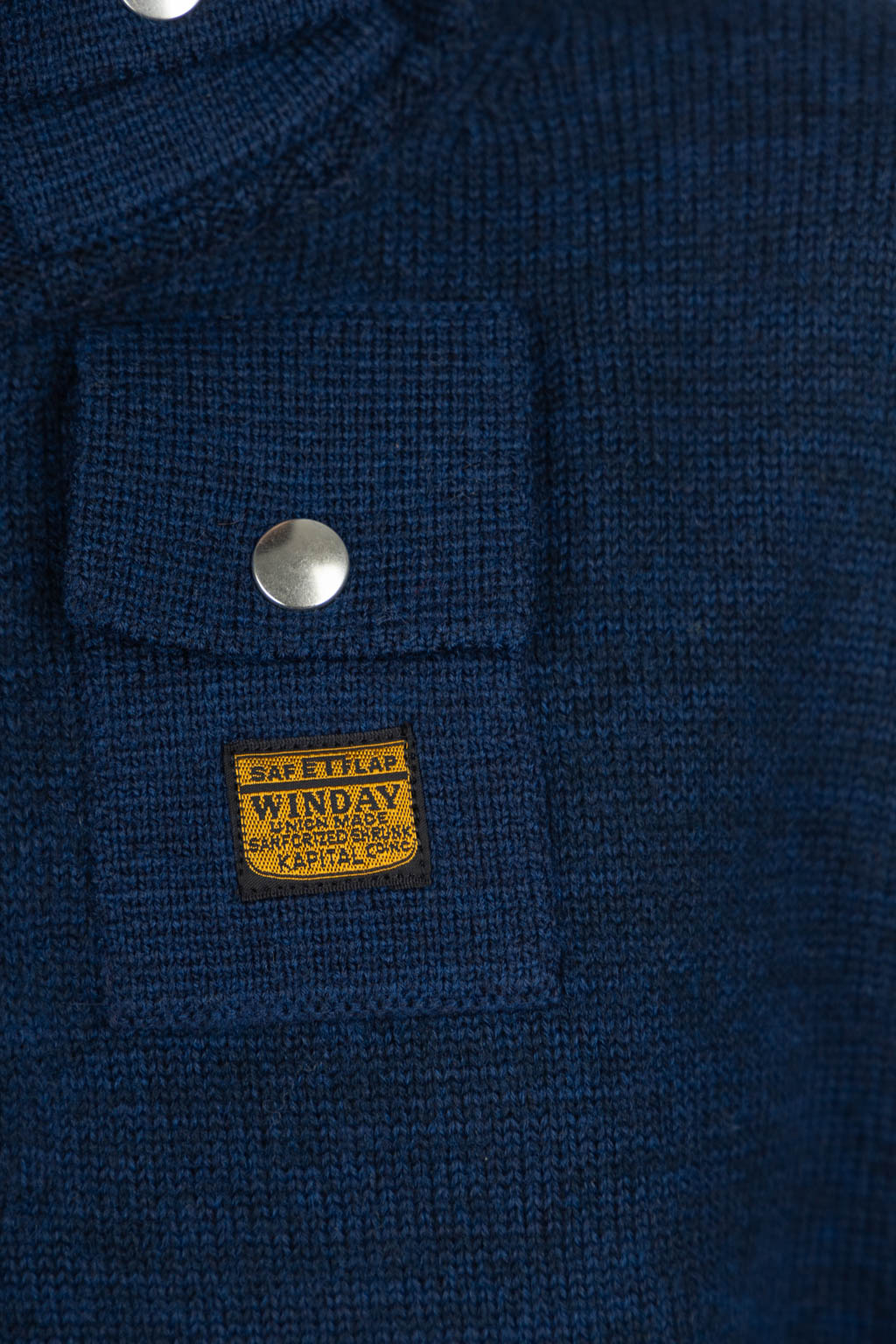 Kapital - 8G Cotton Wool NICKLE 4 Half ZIP Sweater - Navy
