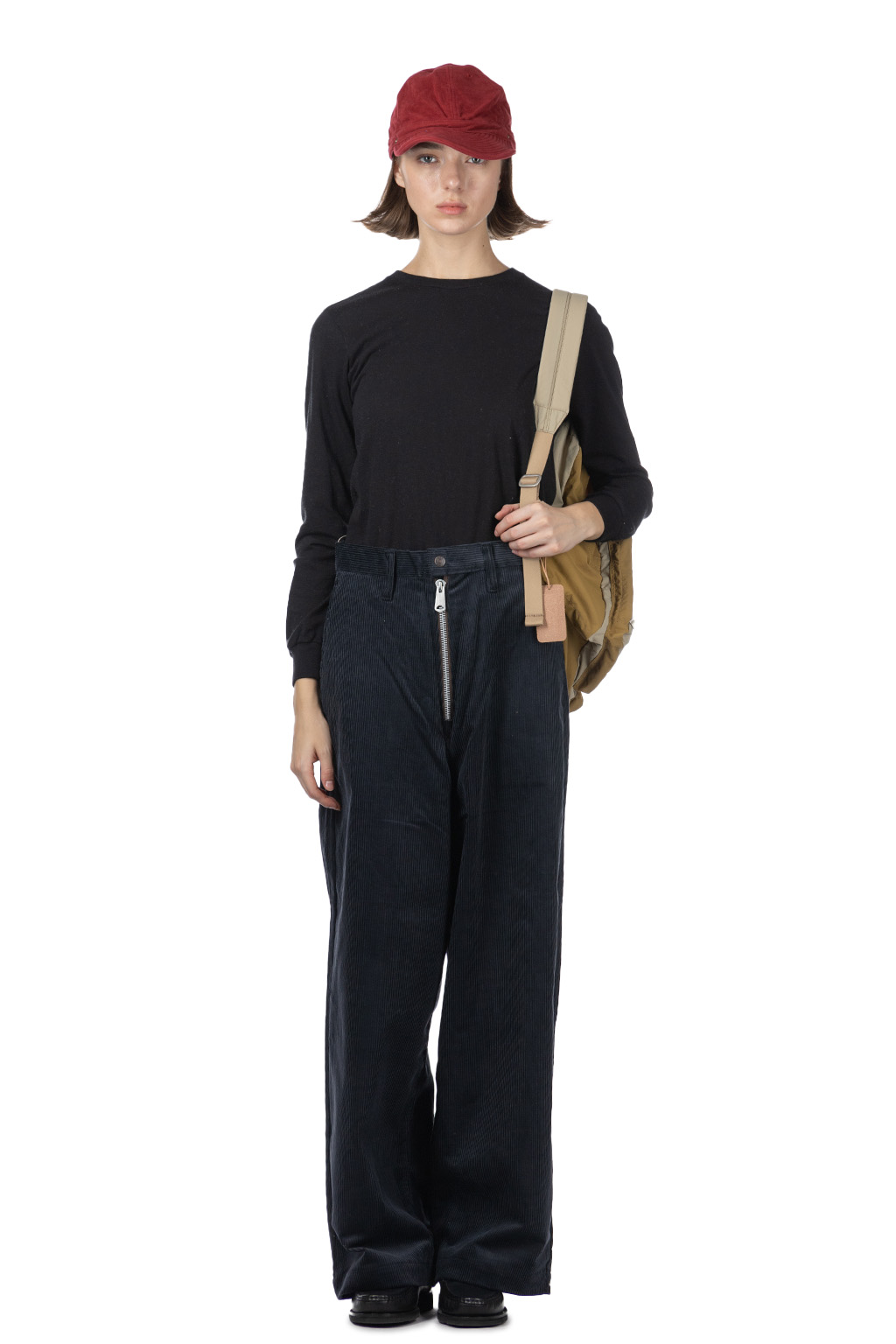 Kapital | 8W Corduroy ZIPPER PORT Baggy Pants - Black