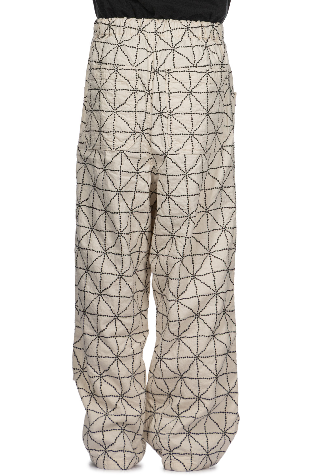 Kapital - 8oz Color Denim FOLD DOJO W-Knee EASY Baggy Pants - Natural