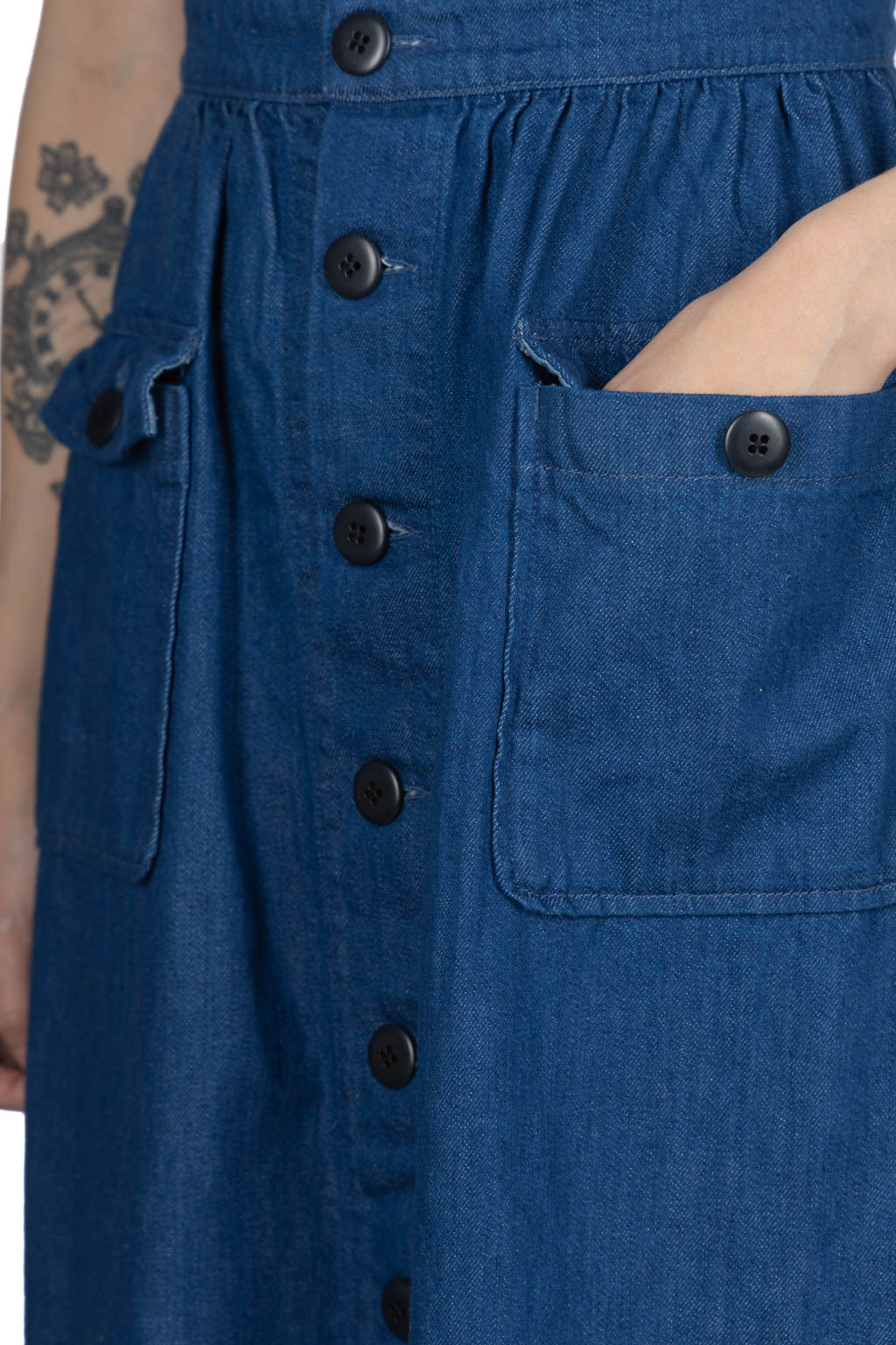 Kapital - 8oz Denim BAKER Jumper Skirt - Indigo