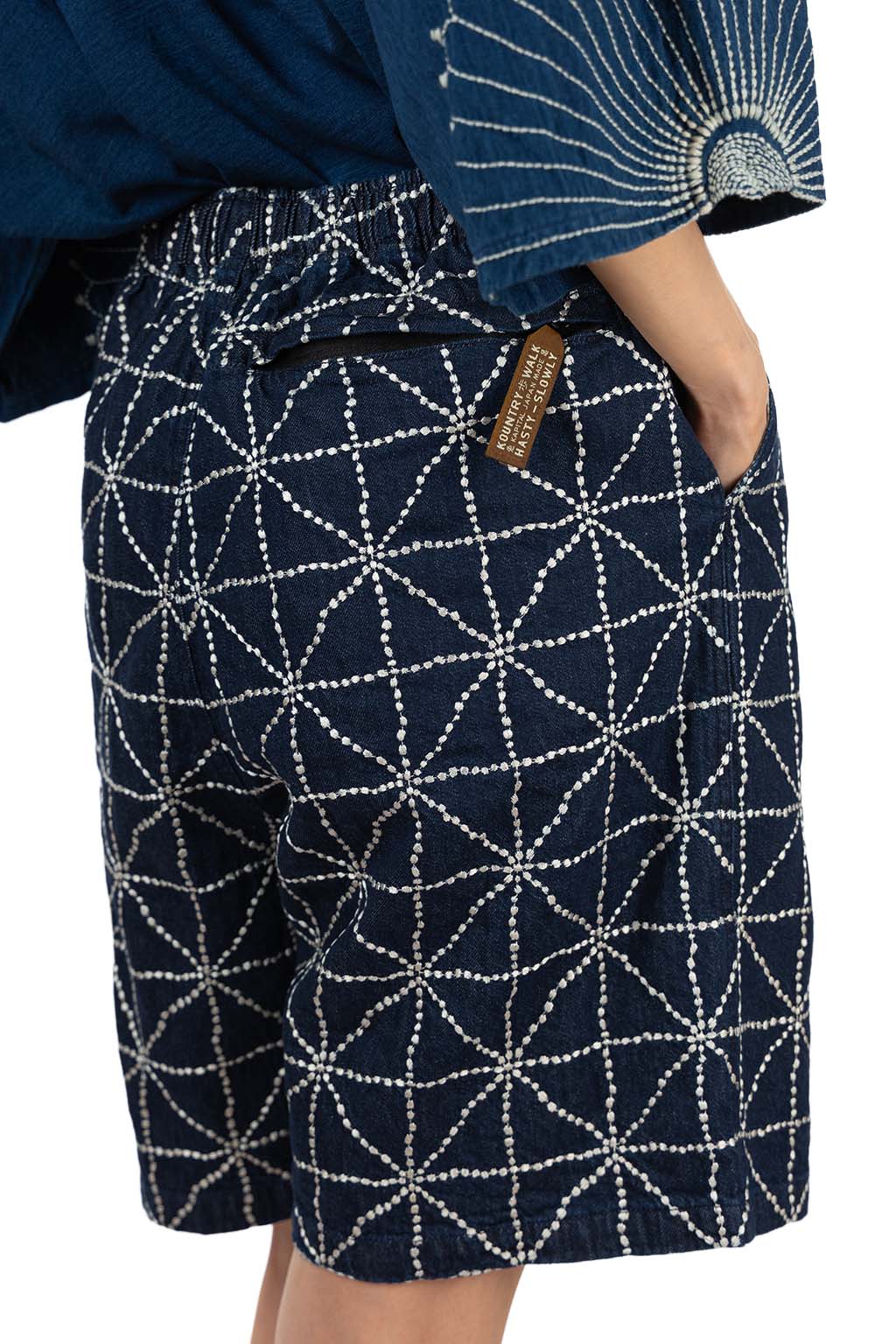 Kapital - 8oz Denim FOLK-DOJO EASY Shorts - Dark