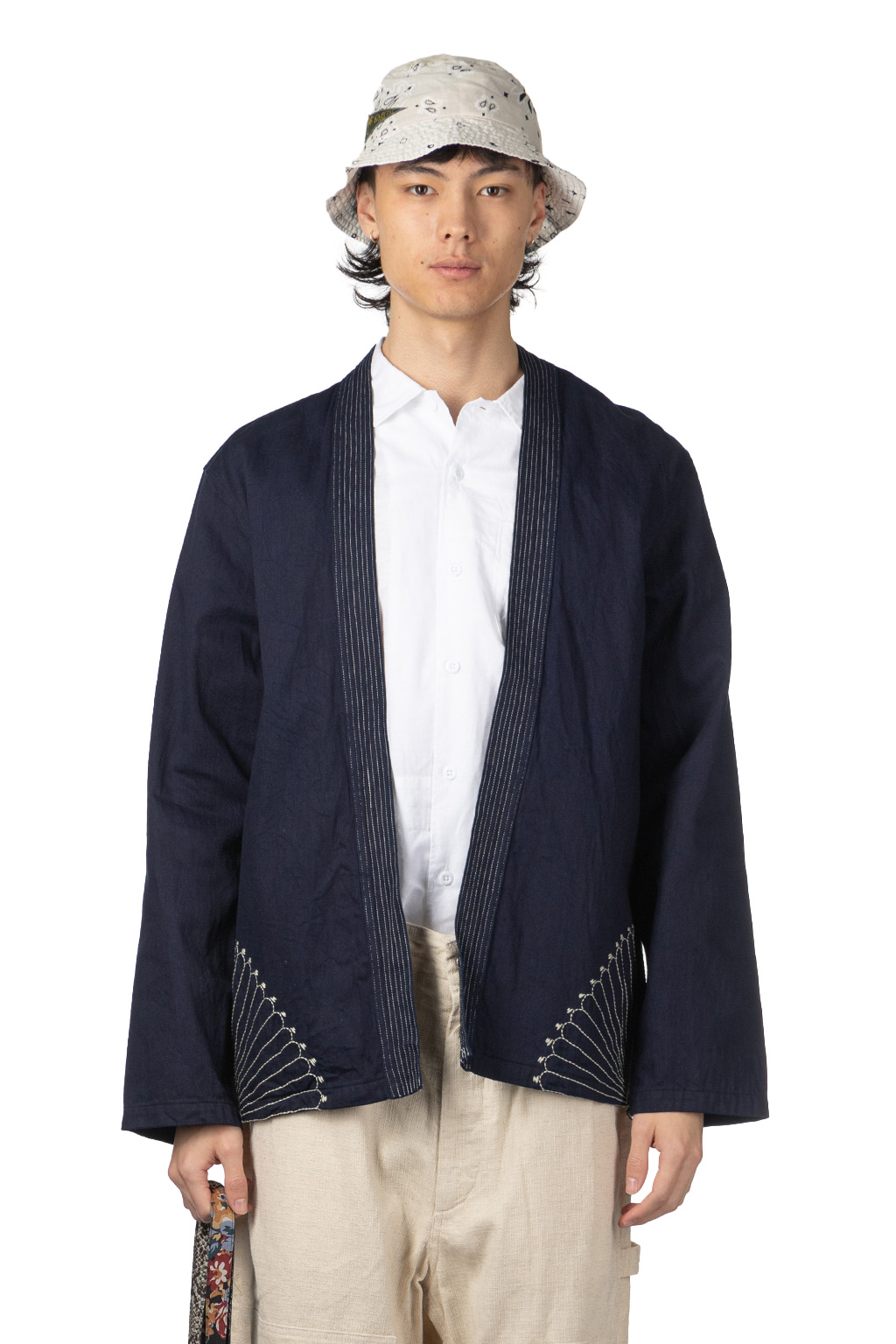Kapital 8oz IDG×IDG Denim KAKASHI Shirt (FUROSHIKI) - Indigo