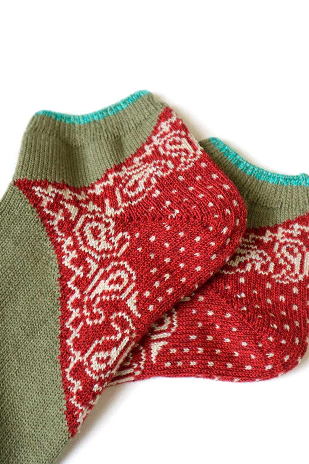 Kapital 96 Yarns Paisley Bandana Heel Ankle Socks - 4 Colors