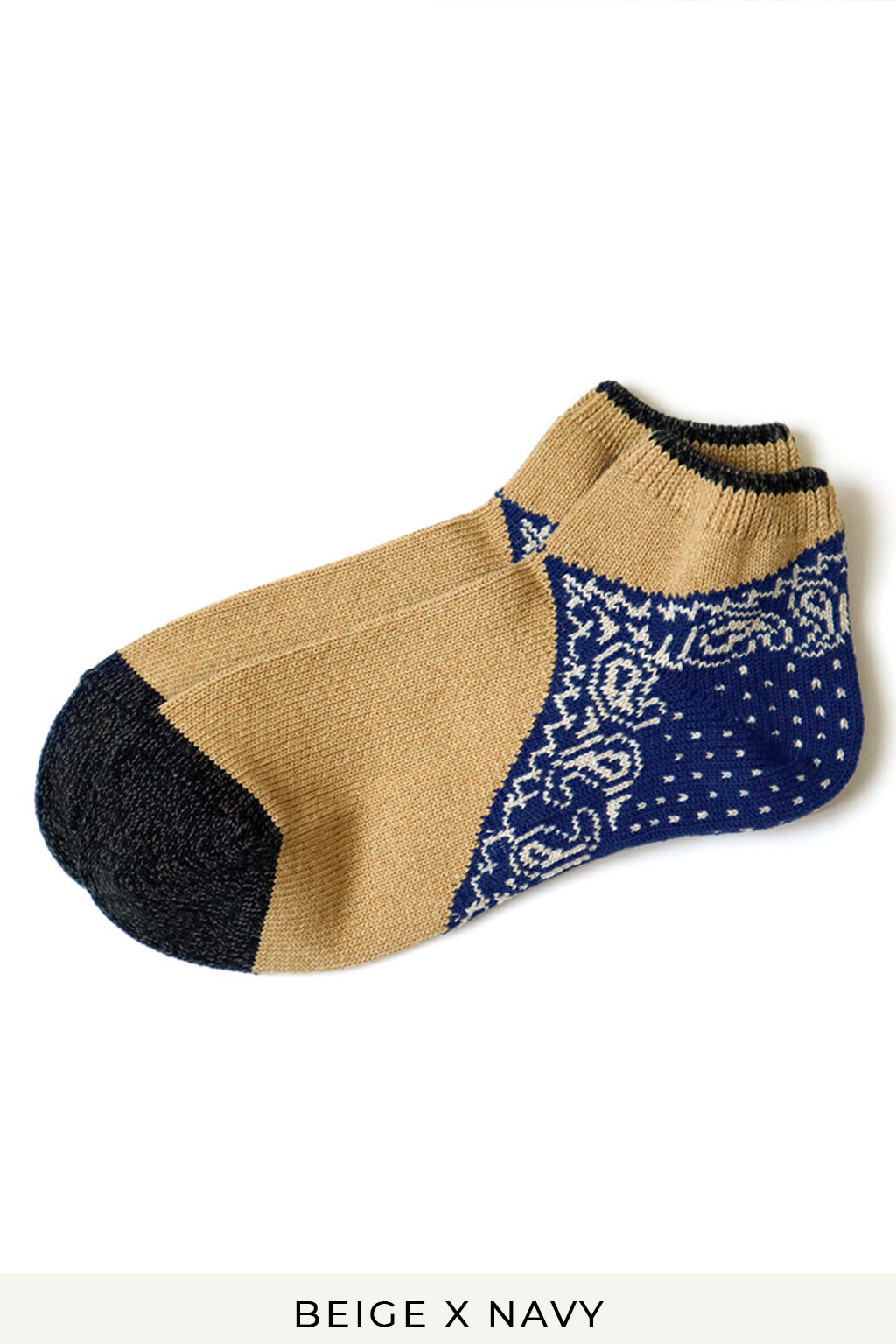 Kapital 96 Yarns Paisley Bandana Heel Ankle Socks - 4 Colors