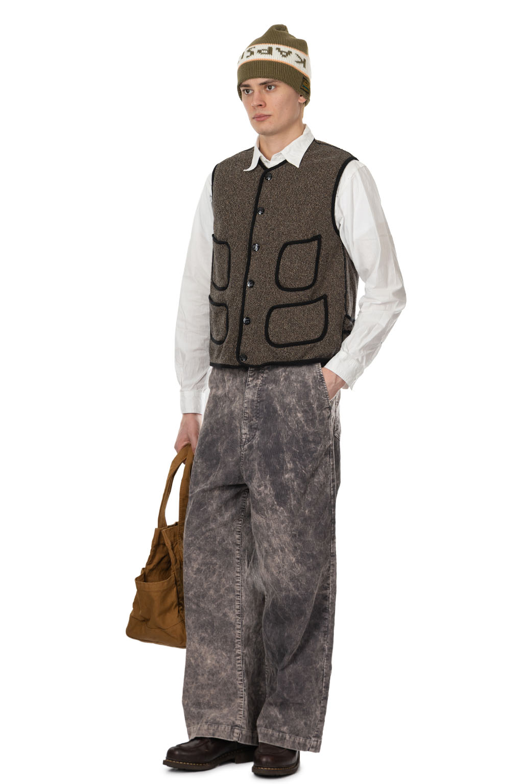 Kapital - BEACH SWT Knit Vest - Charcoal