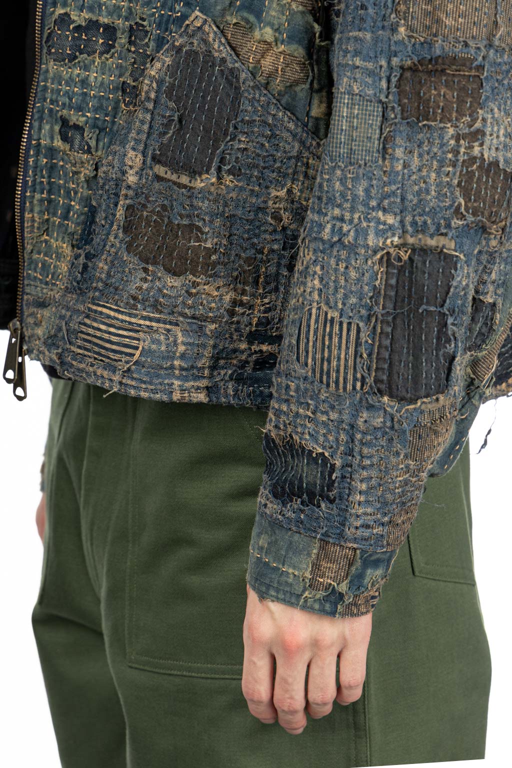 Kapital - BORO Zip Up Blouson (VIRGIN MARY) - Indigo