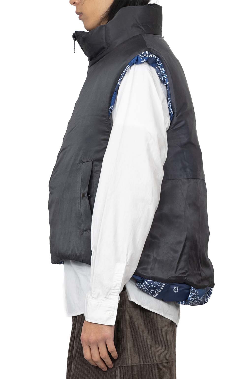 Kapital - Bandanna Nylon KEEL Weaving Vest - Dark Navy
