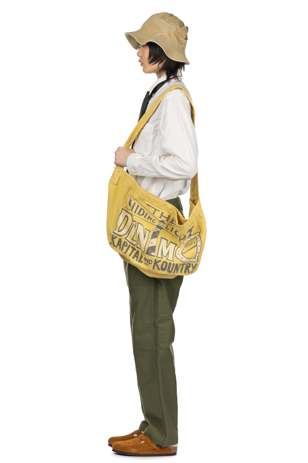 Kapital - Canvas News Patper Bag-GUIDING LIGHT 2 color choices