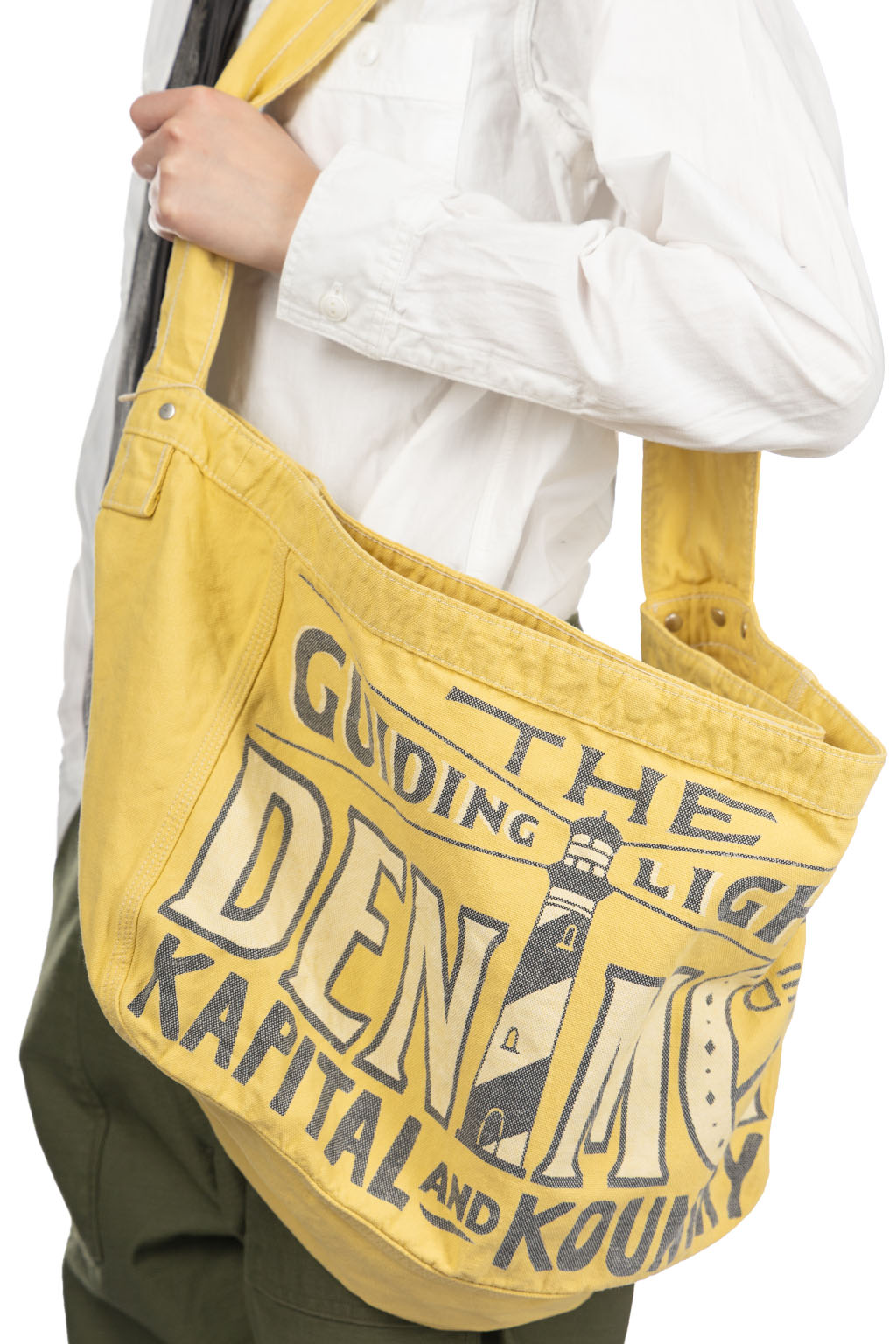 Kapital - Canvas News Patper Bag-GUIDING LIGHT 2 color choices