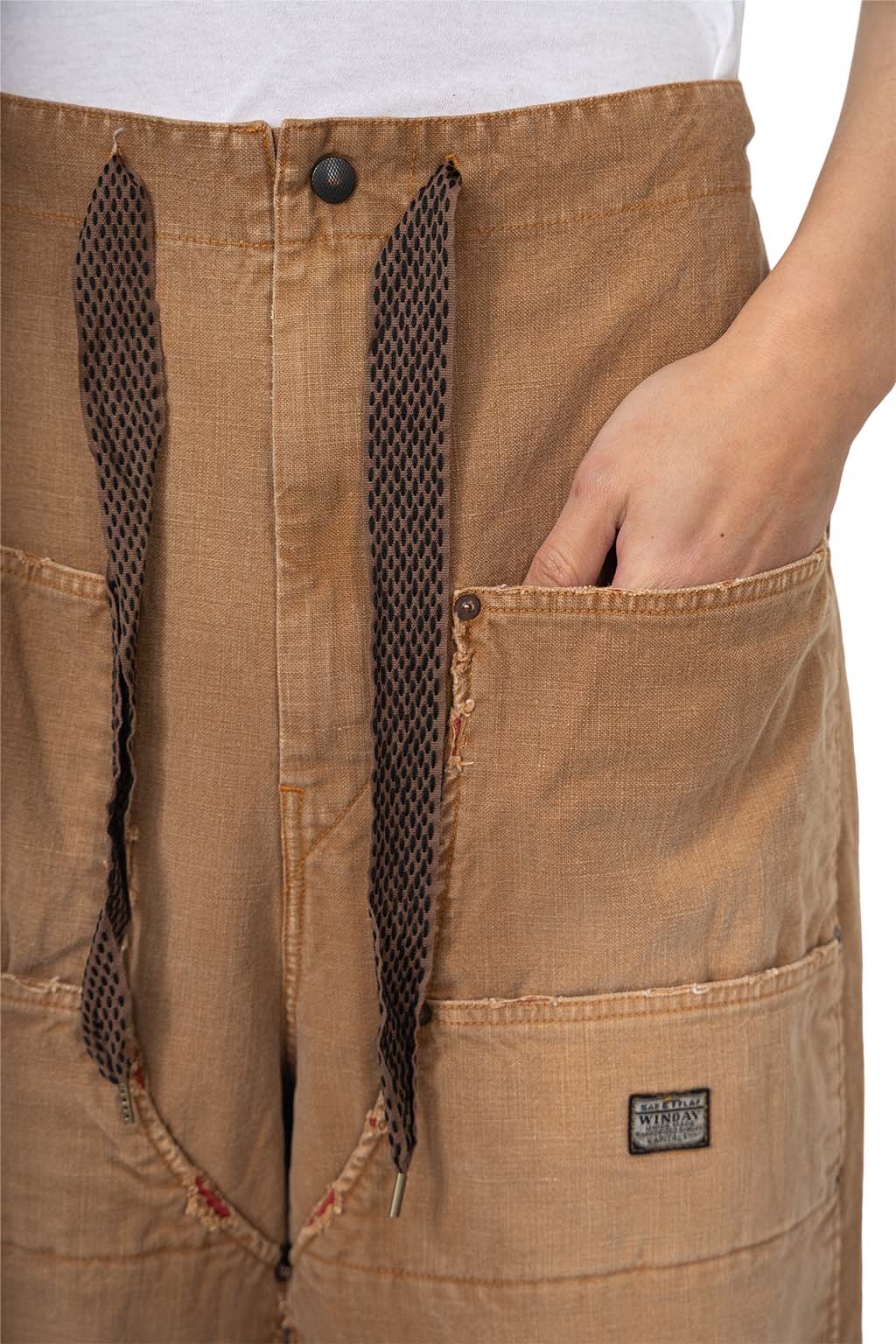 Kapital - Canvas W-Knee EASY Baggy Pants (HOBO Damaged) 