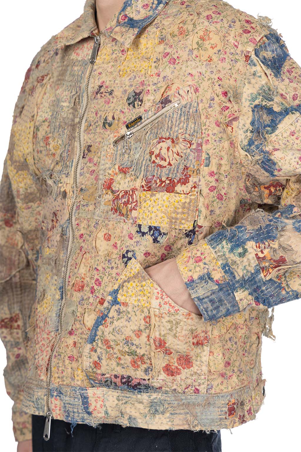 Kapital - Champetre BORO ZIP UP Blouson - Virgin Mary