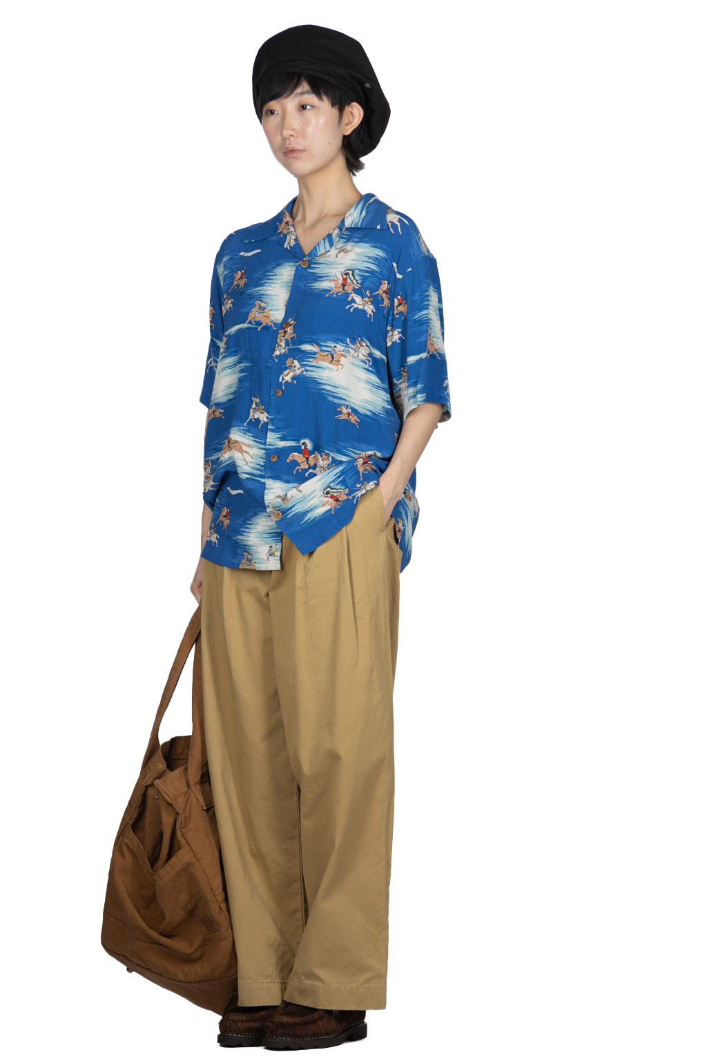 Kapital - Chino High Waist BARON Wide Pants - Beige