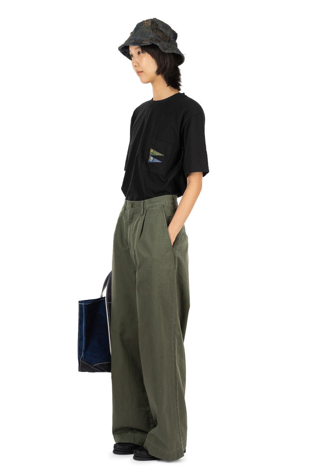 Kapital - Chino High Waisted NIME Pants - Khaki