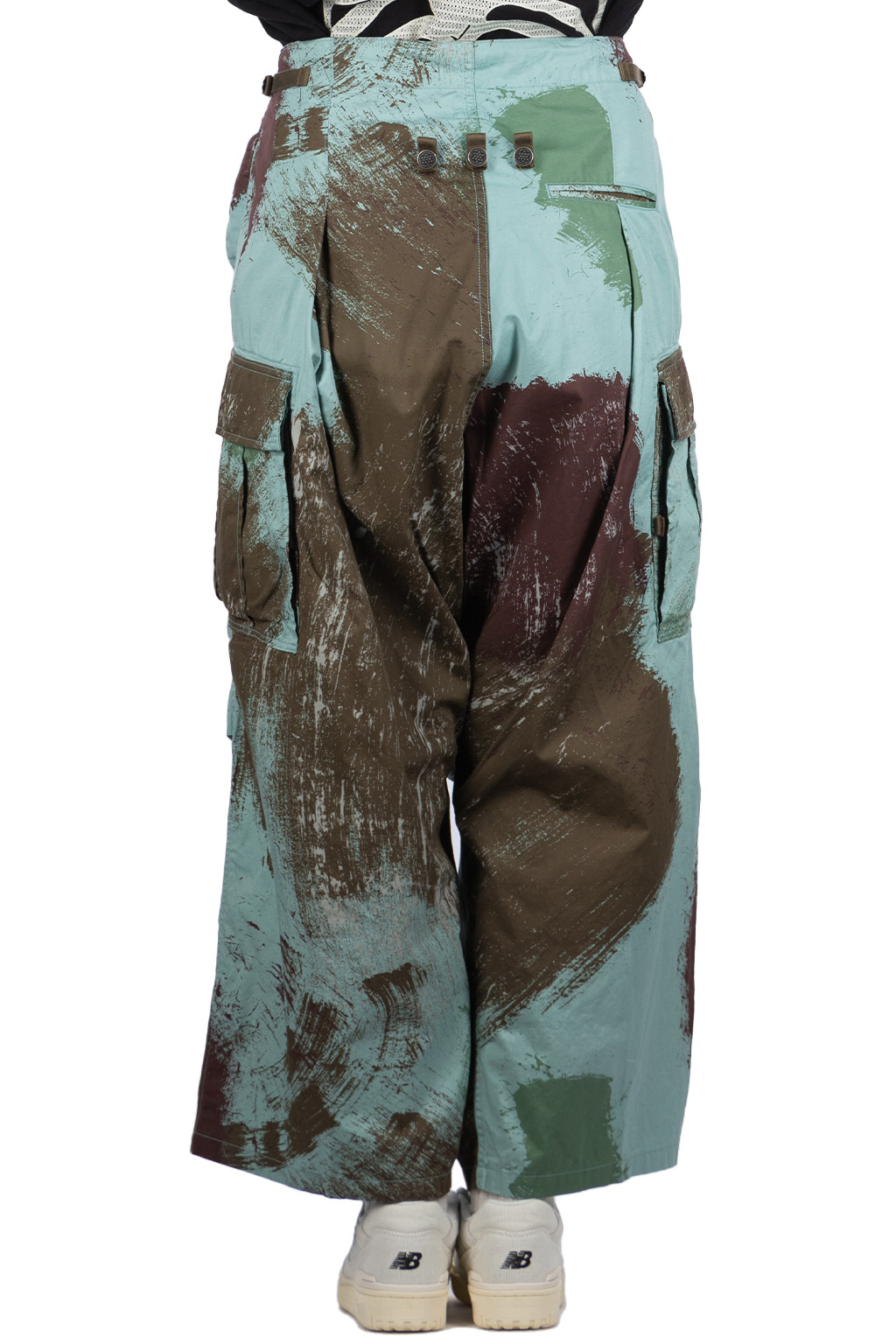 Kapital - Combed Burberry BRUSH-CAMO JUMBO Cargo Pants - Turquoise