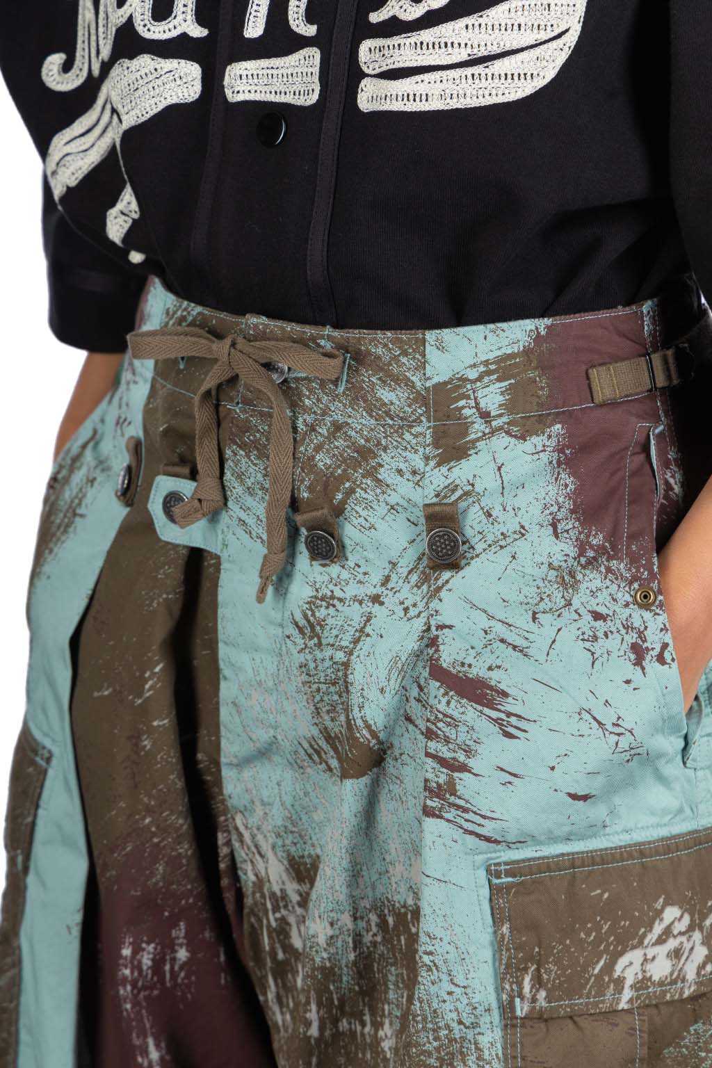 Kapital - Combed Burberry BRUSH-CAMO JUMBO Cargo Pants - Turquoise