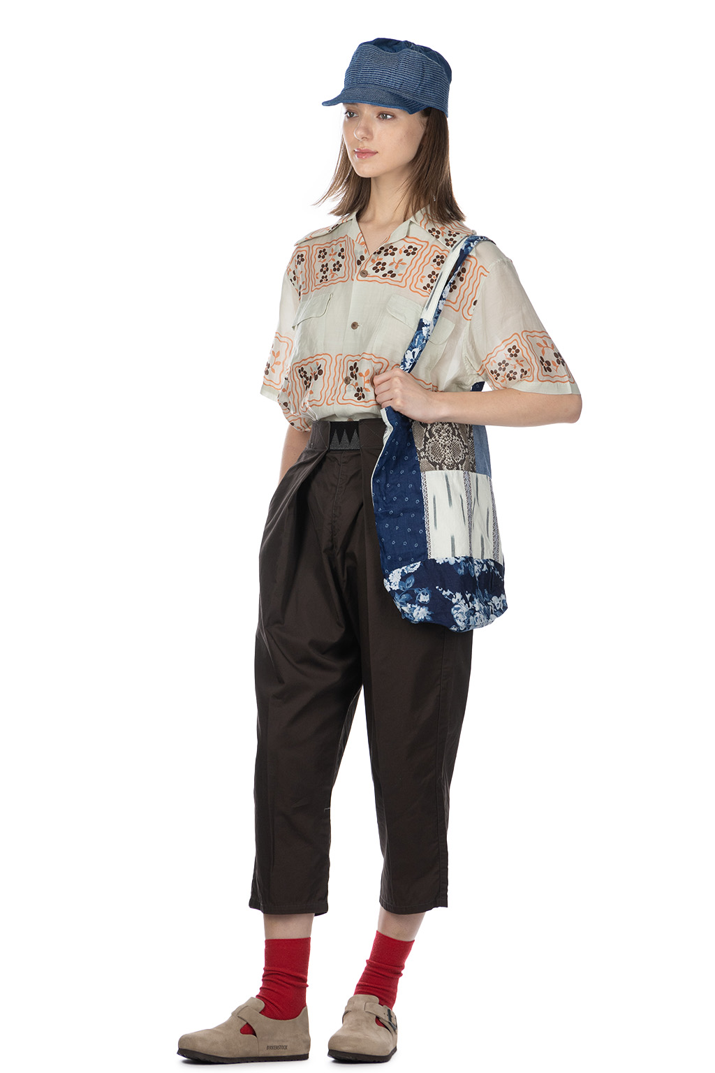Kapital Combed Burberry Cotton EASY-BEACH-GO Pants - Dark Grey