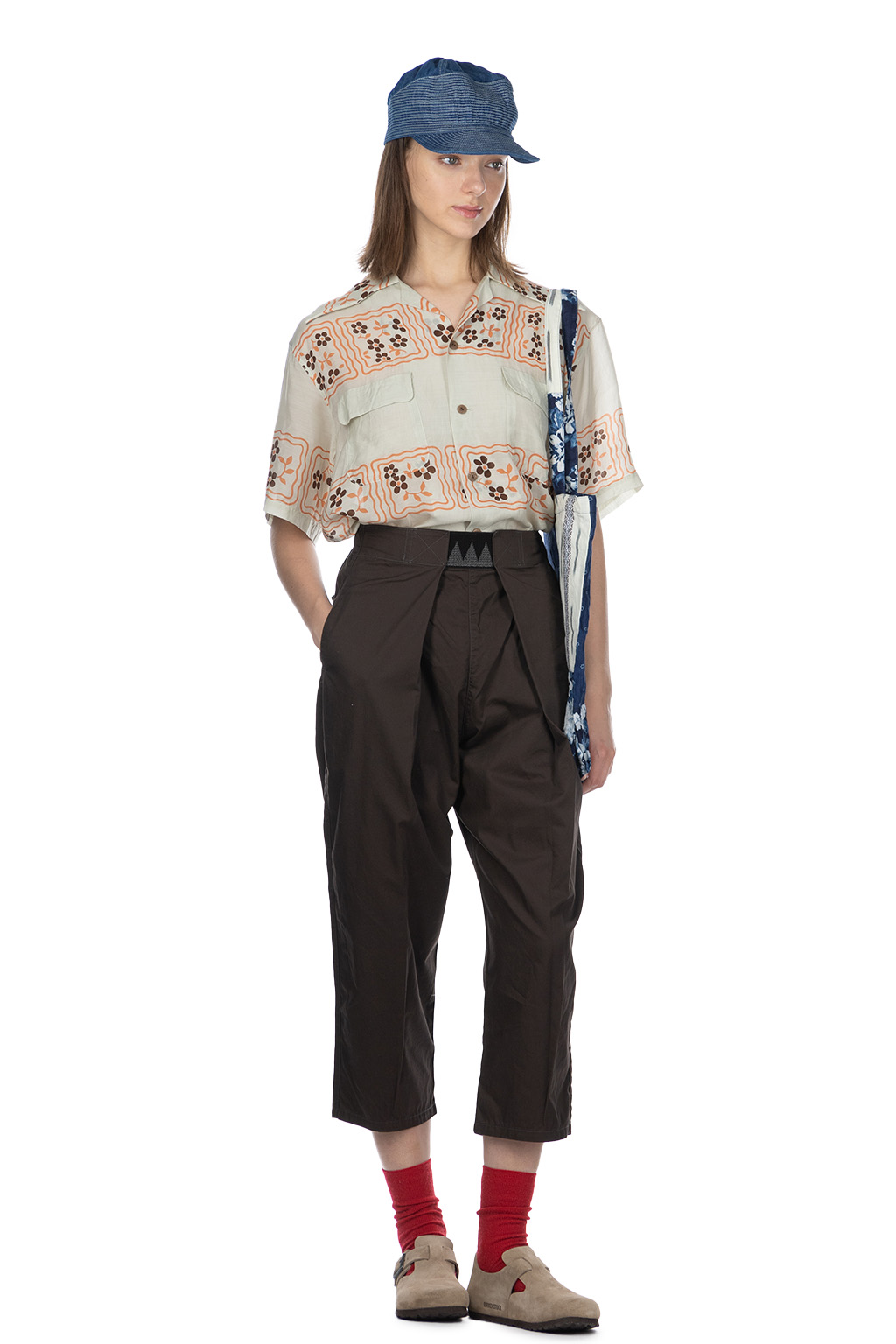 Kapital Combed Burberry Cotton EASY-BEACH-GO Pants - Dark Grey